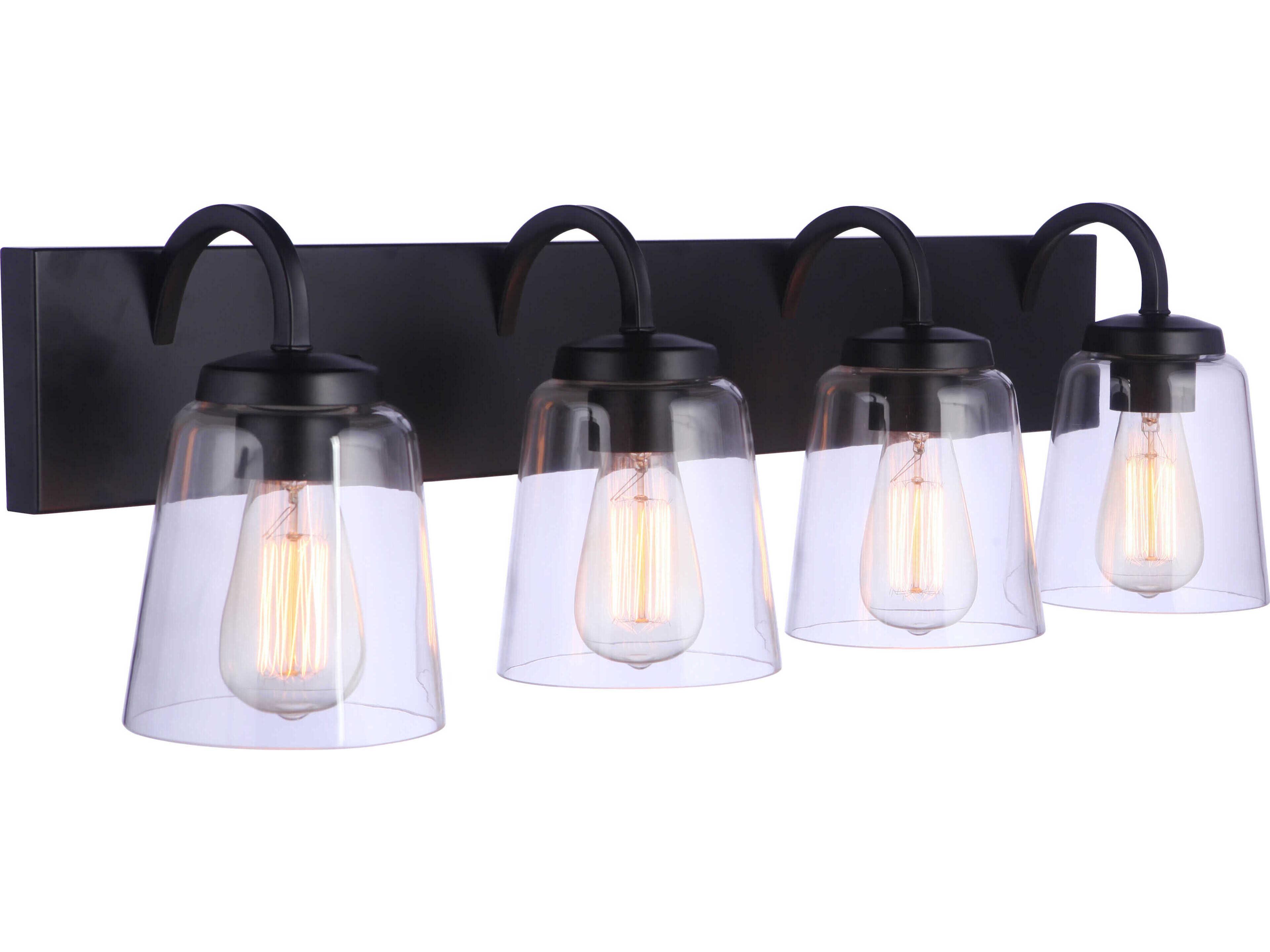 Craftmade Elsa 4-Light Flat Black Vanity Light