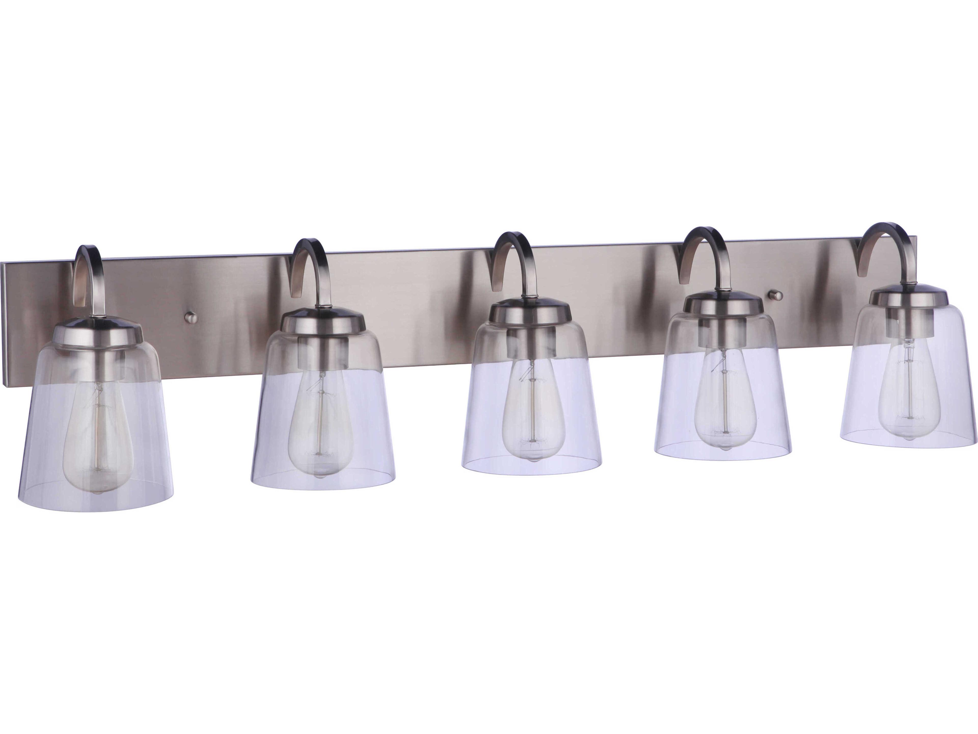 Elsa 5-Light Brushed Polished Nickel Vanity Light