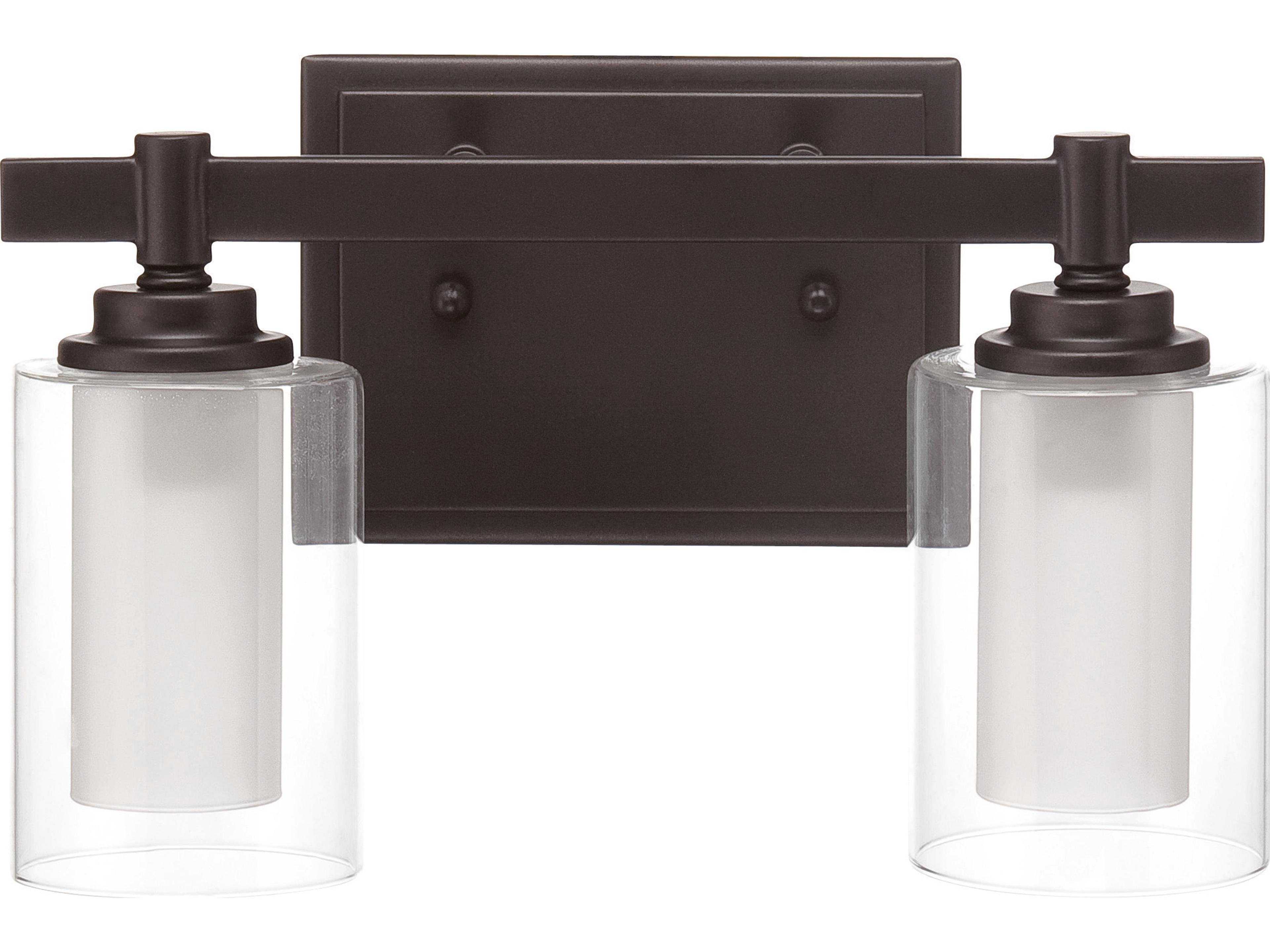 Craftmade Celeste 2-Light Espresso Bronze Glass Vanity Light