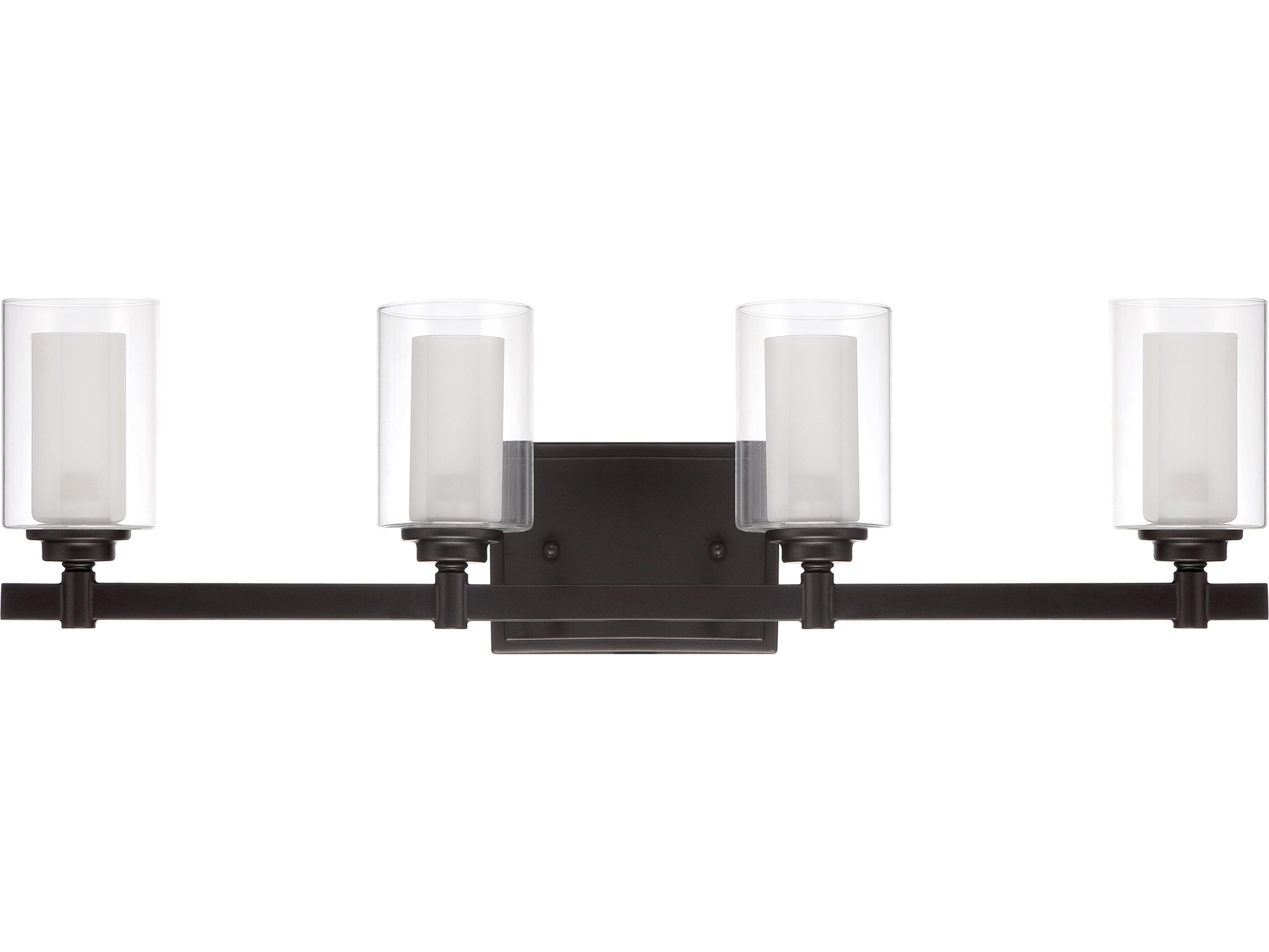 Celeste 4-Light Espresso Bronze Glass Vanity Light