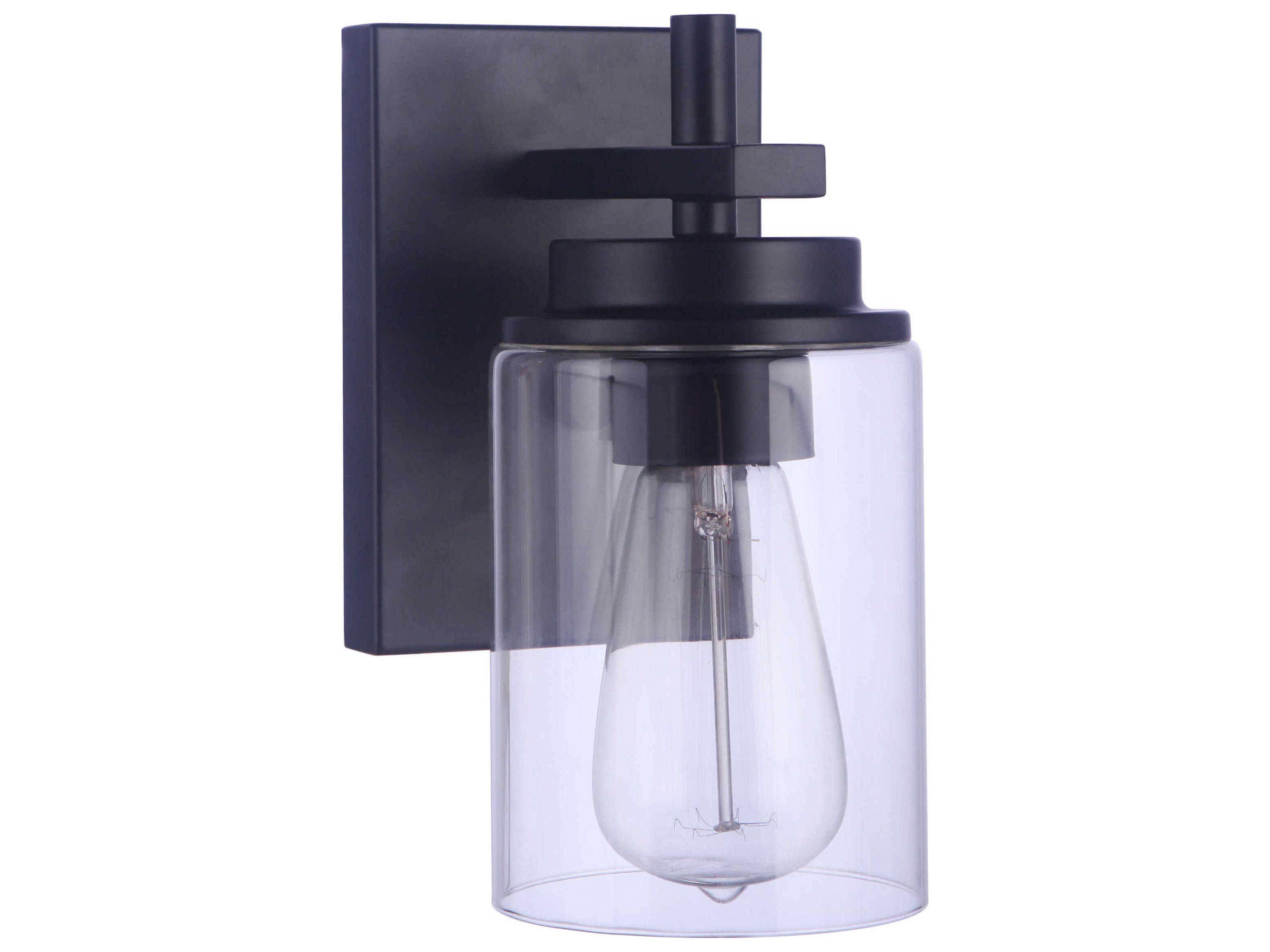 Reeves 1-Light Flat Black Wall Sconce