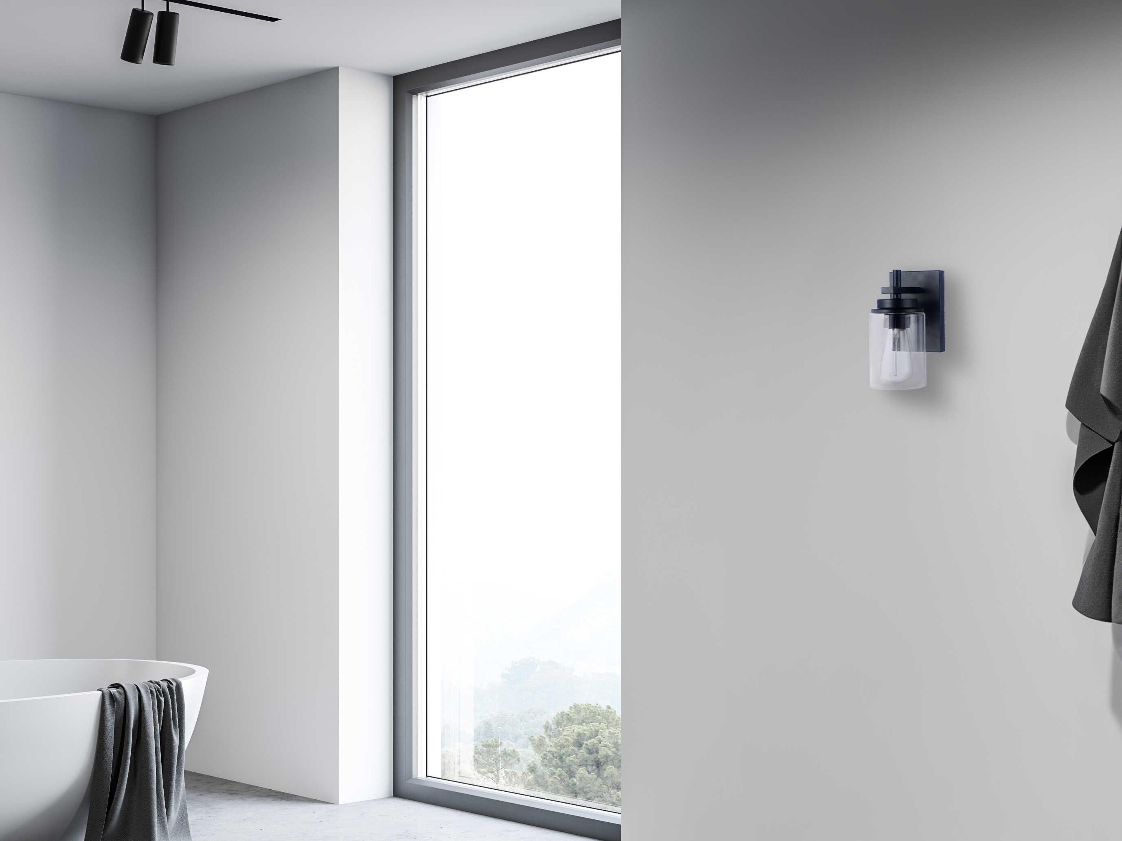 Craftmade Reeves 1-Light Flat Black Wall Sconce