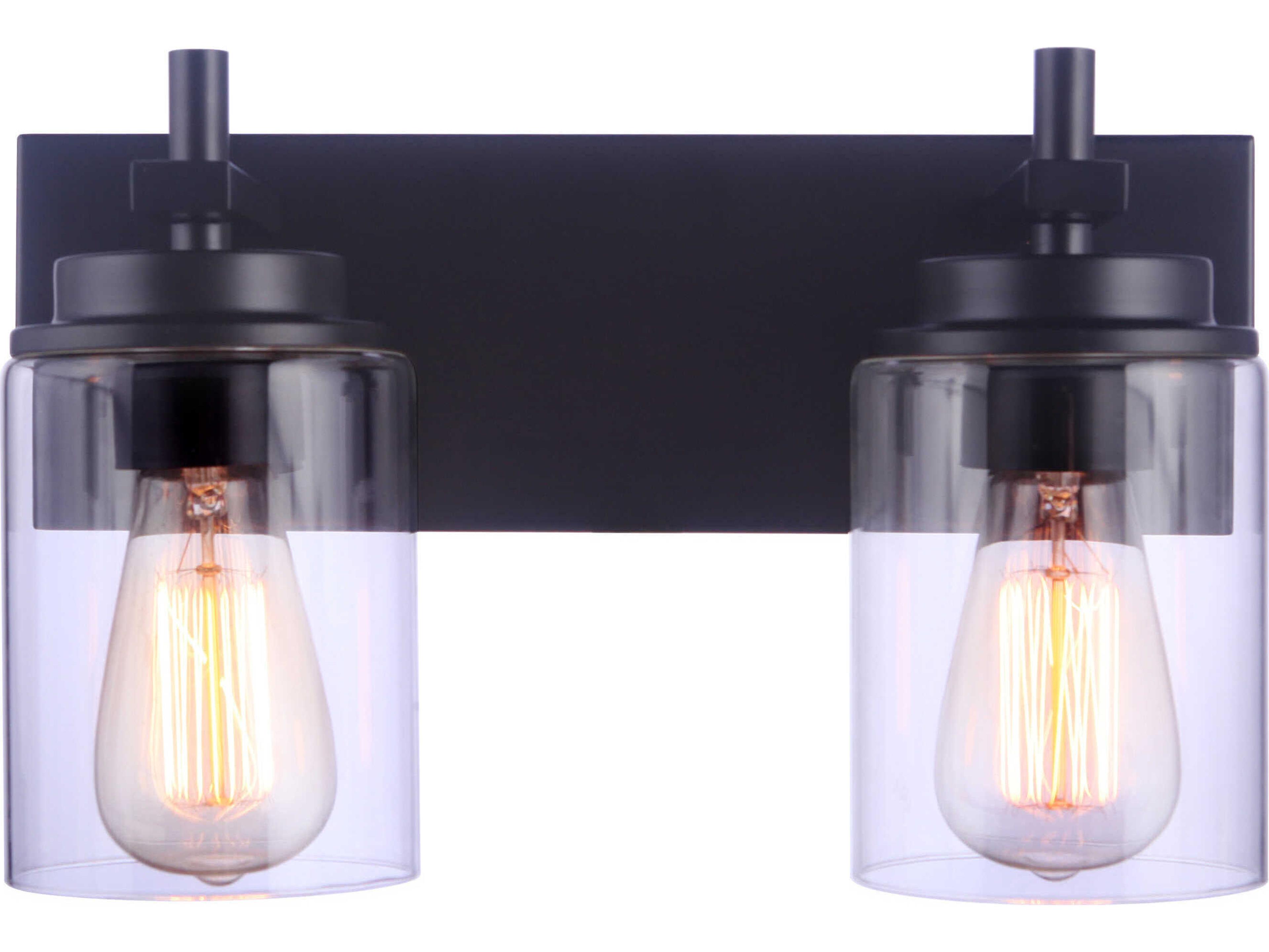 Craftmade Reeves 2-Light Flat Black Vanity Light