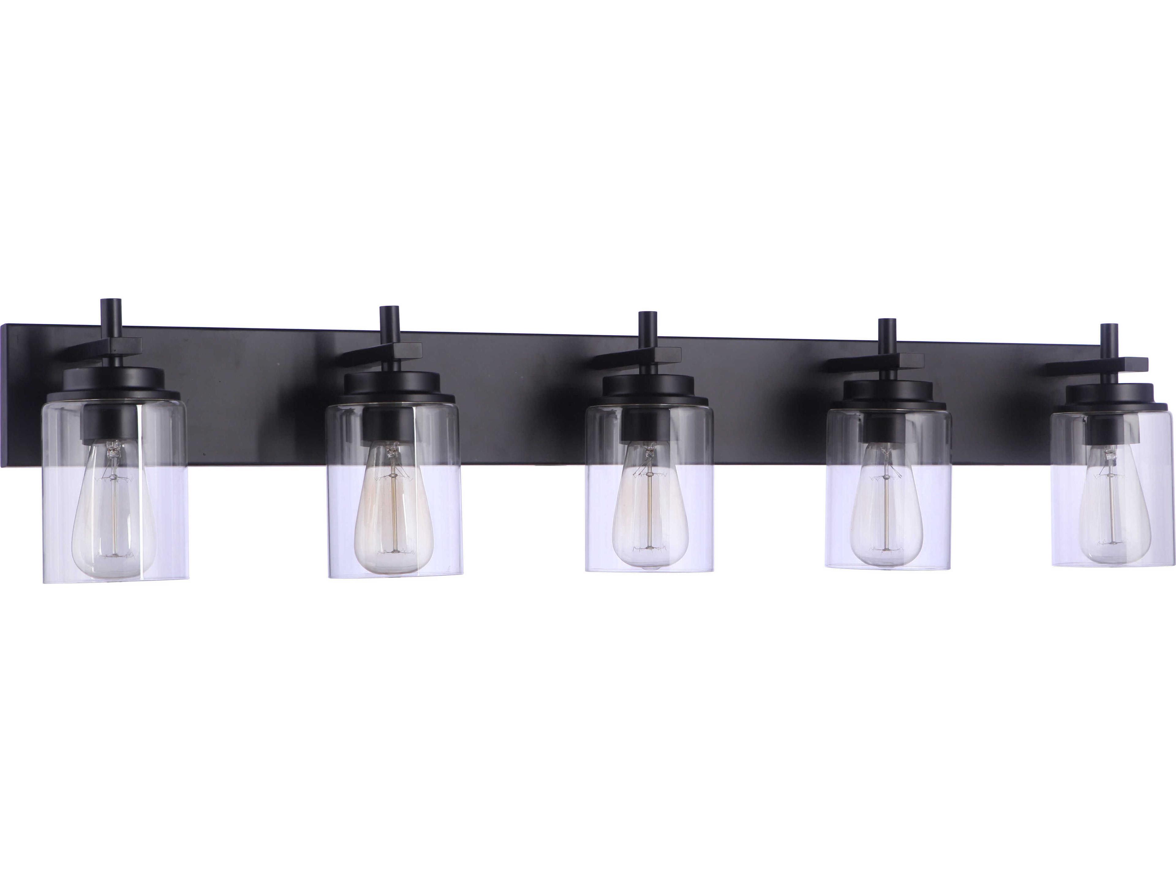 Reeves 5-Light Flat Black Vanity Light