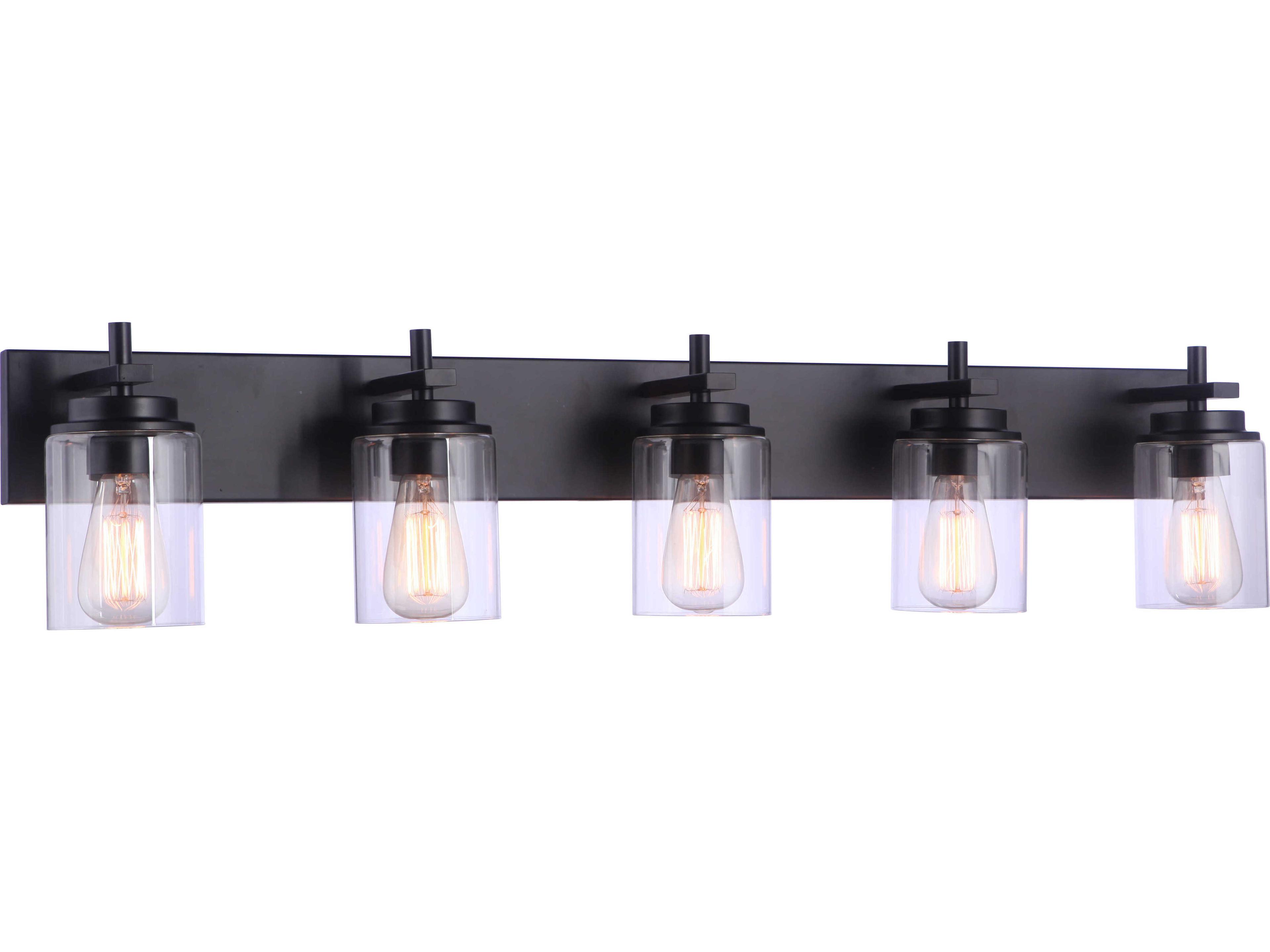 Craftmade Reeves 5-Light Flat Black Vanity Light