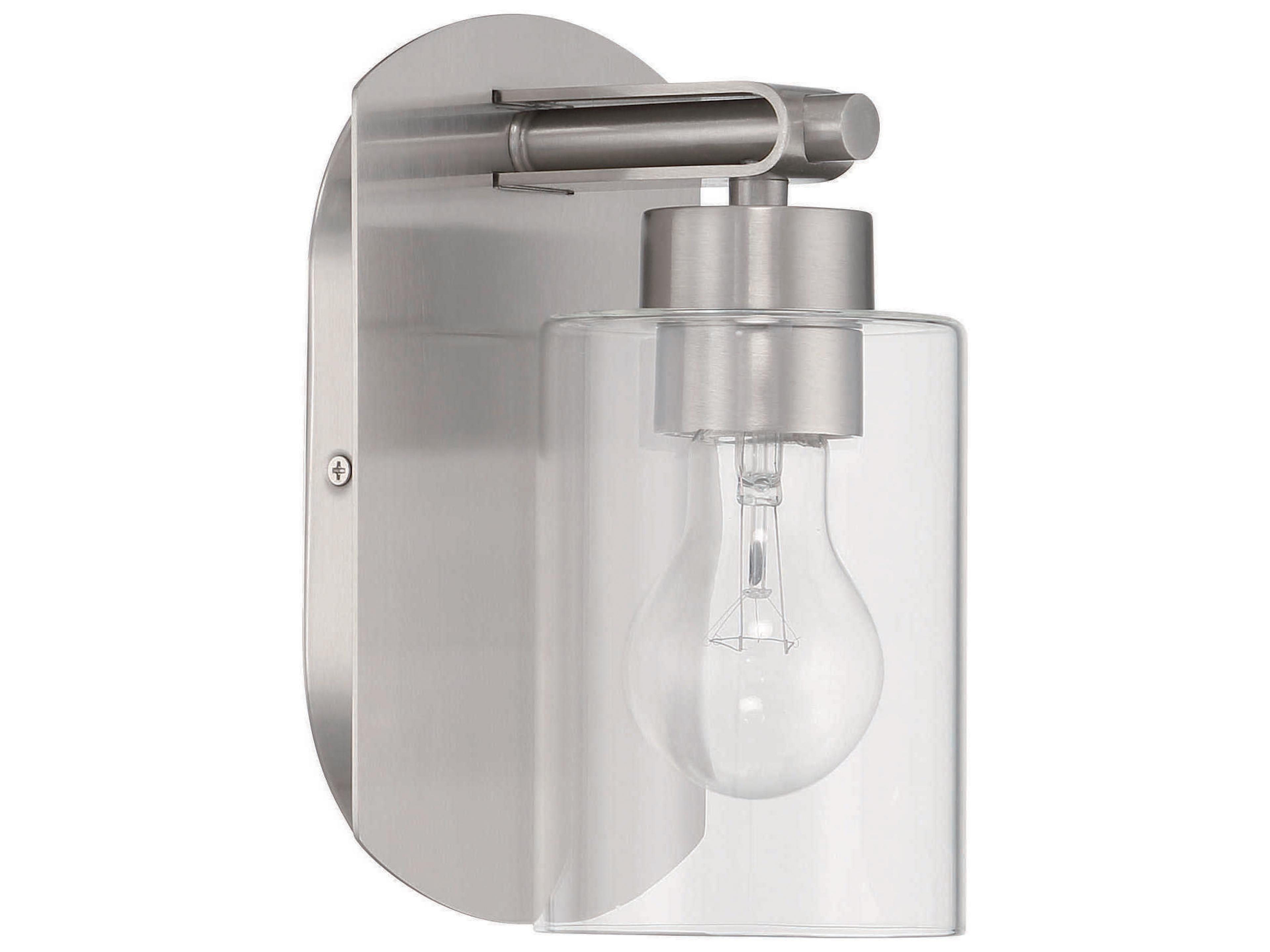 Hendrix 1-Light Brushed Polished Nickel Wall Sconce