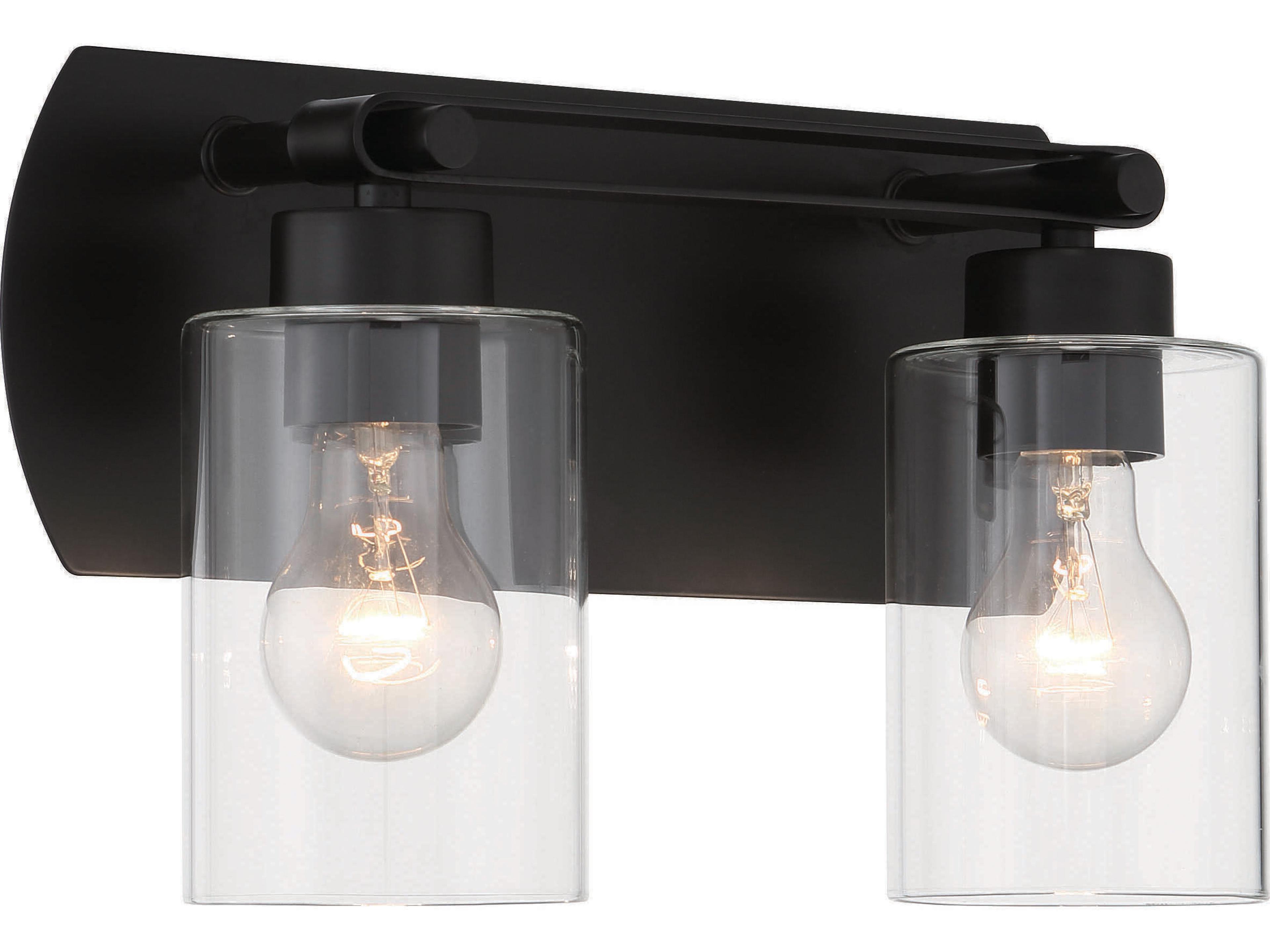 Craftmade Hendrix 2-Light Flat Black Vanity Light