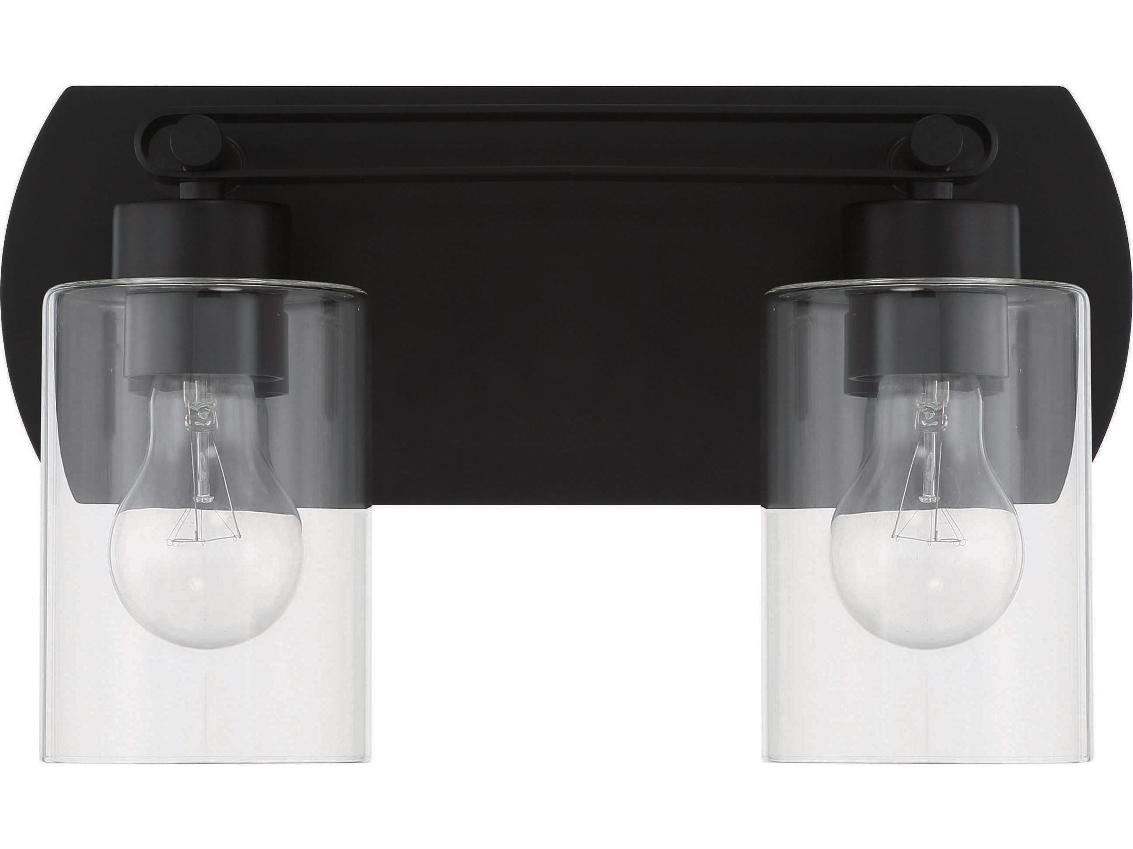 Craftmade Hendrix 2-Light Flat Black Vanity Light
