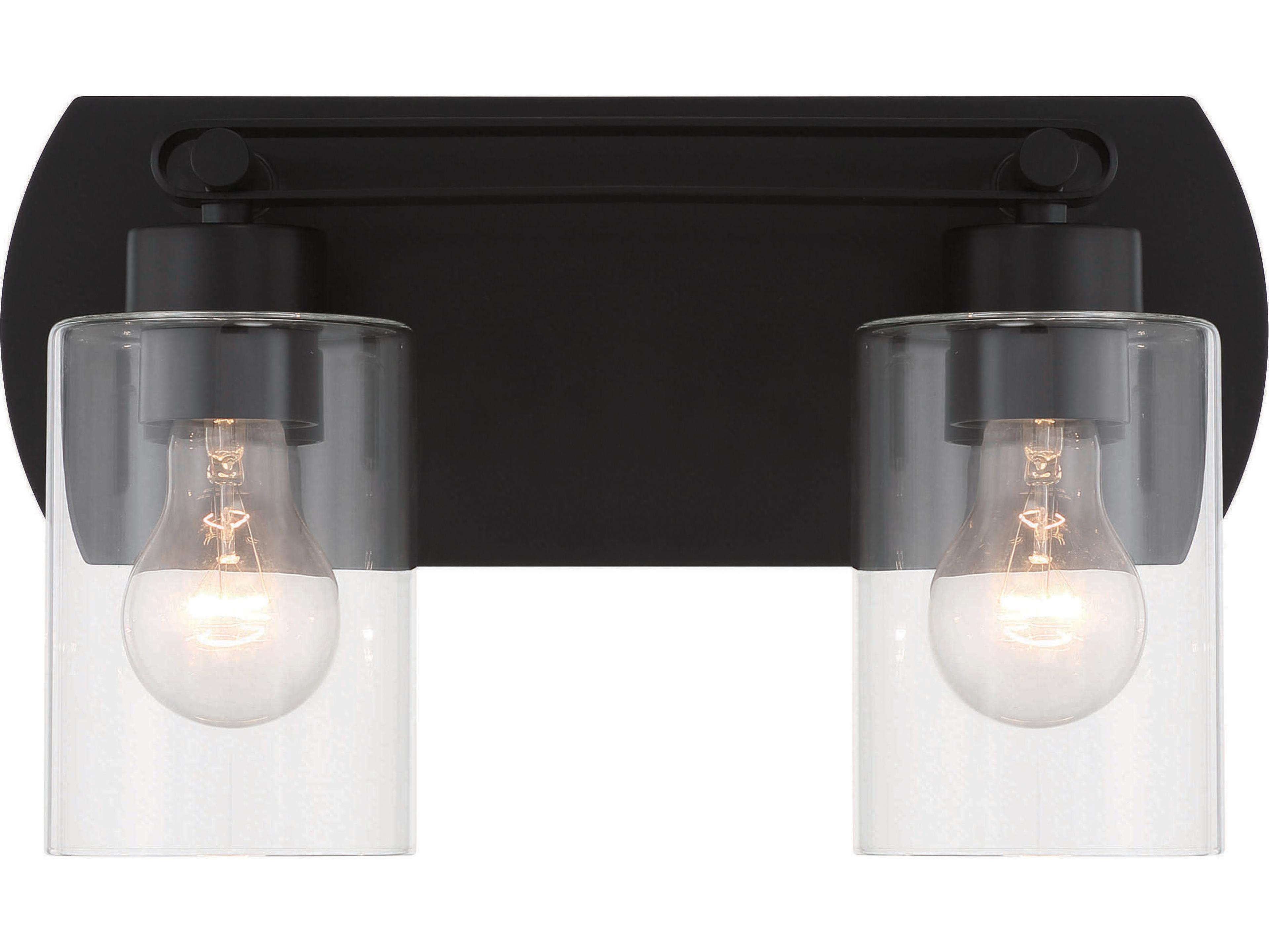 Craftmade Hendrix 2-Light Flat Black Vanity Light