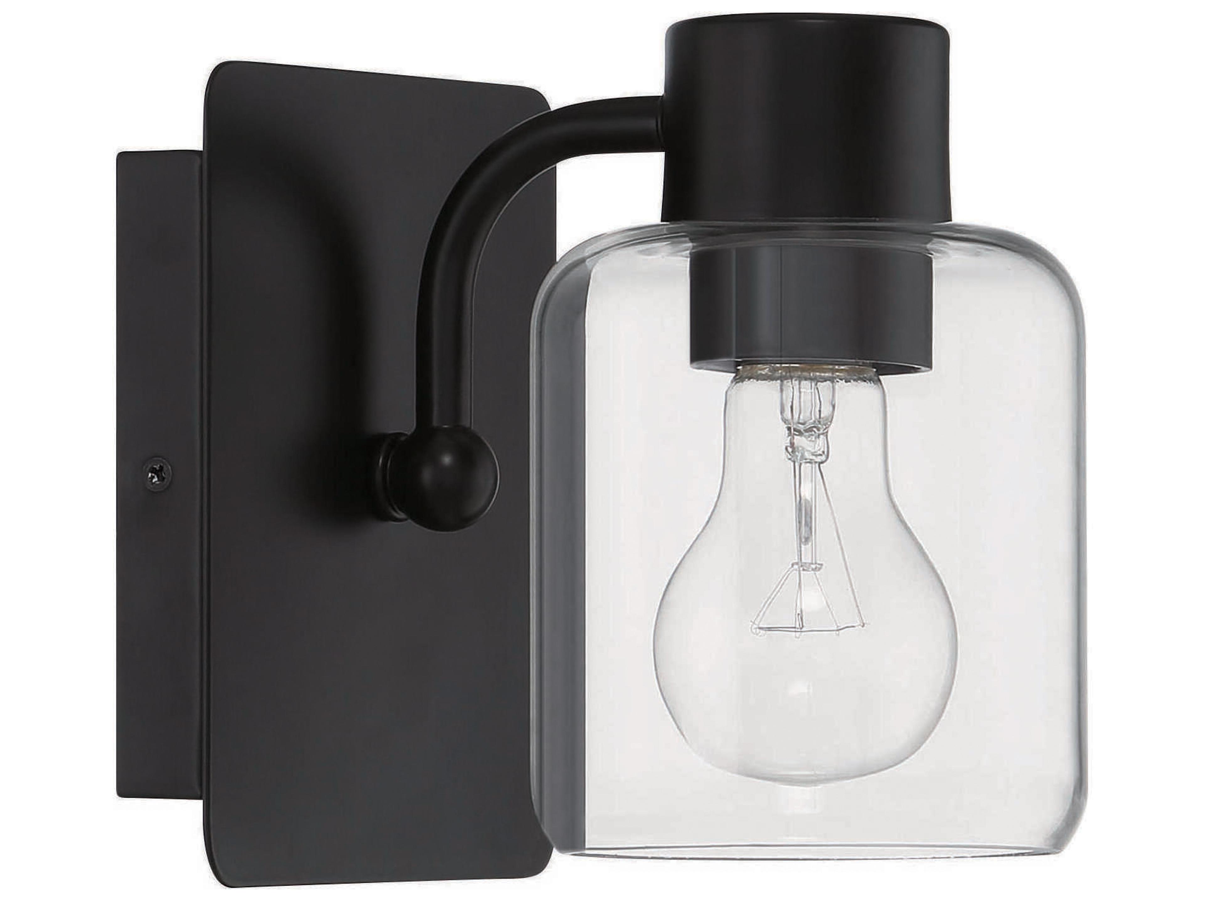 Rori 1-Light Flat Black Wall Sconce