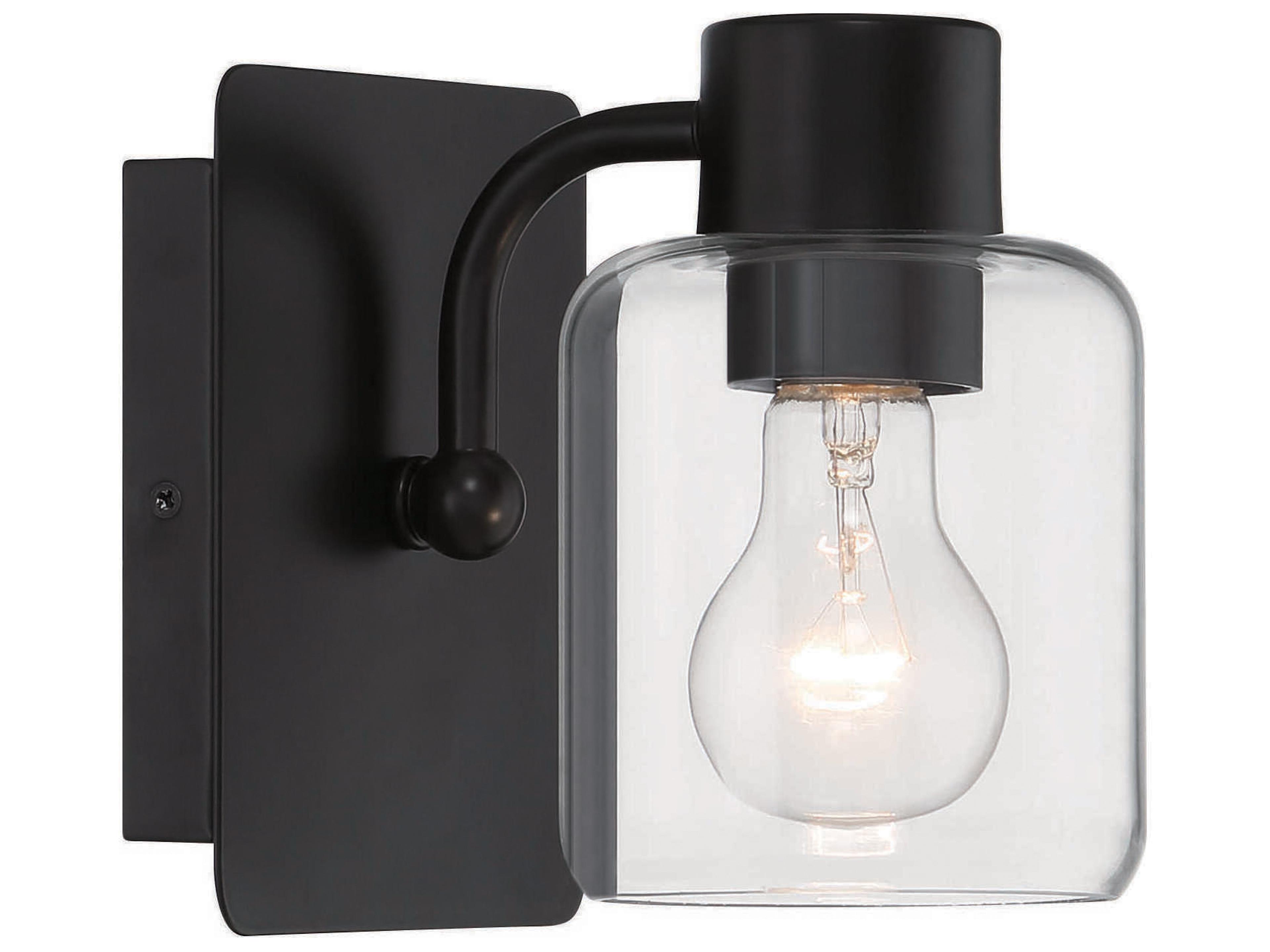 Craftmade Rori 1-Light Flat Black Wall Sconce