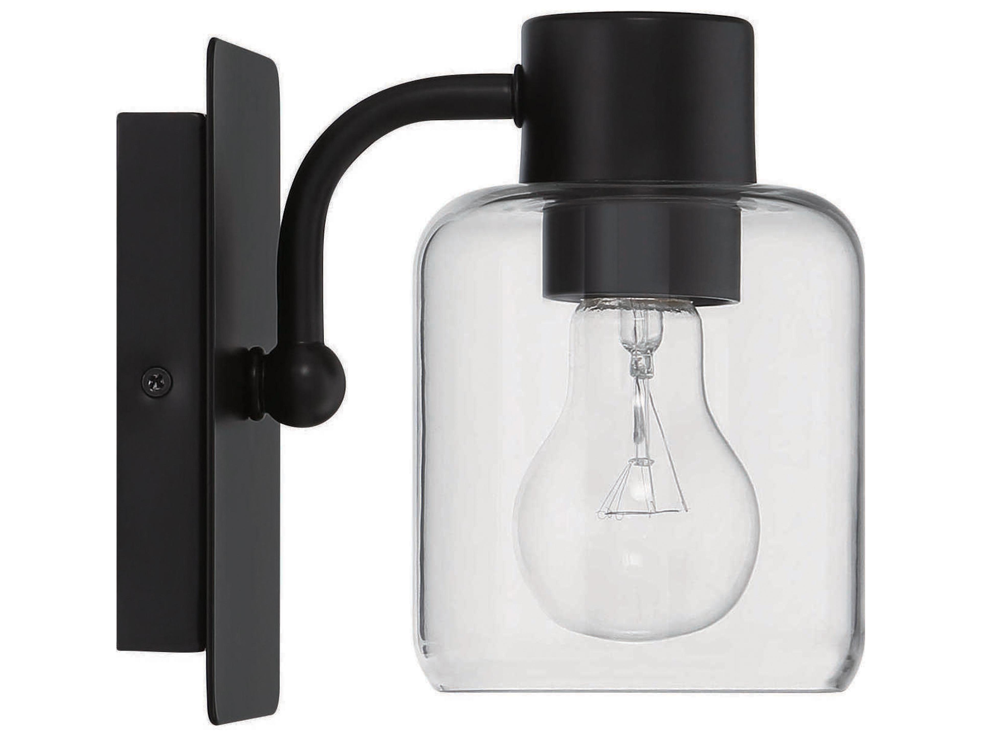 Craftmade Rori 1-Light Flat Black Wall Sconce