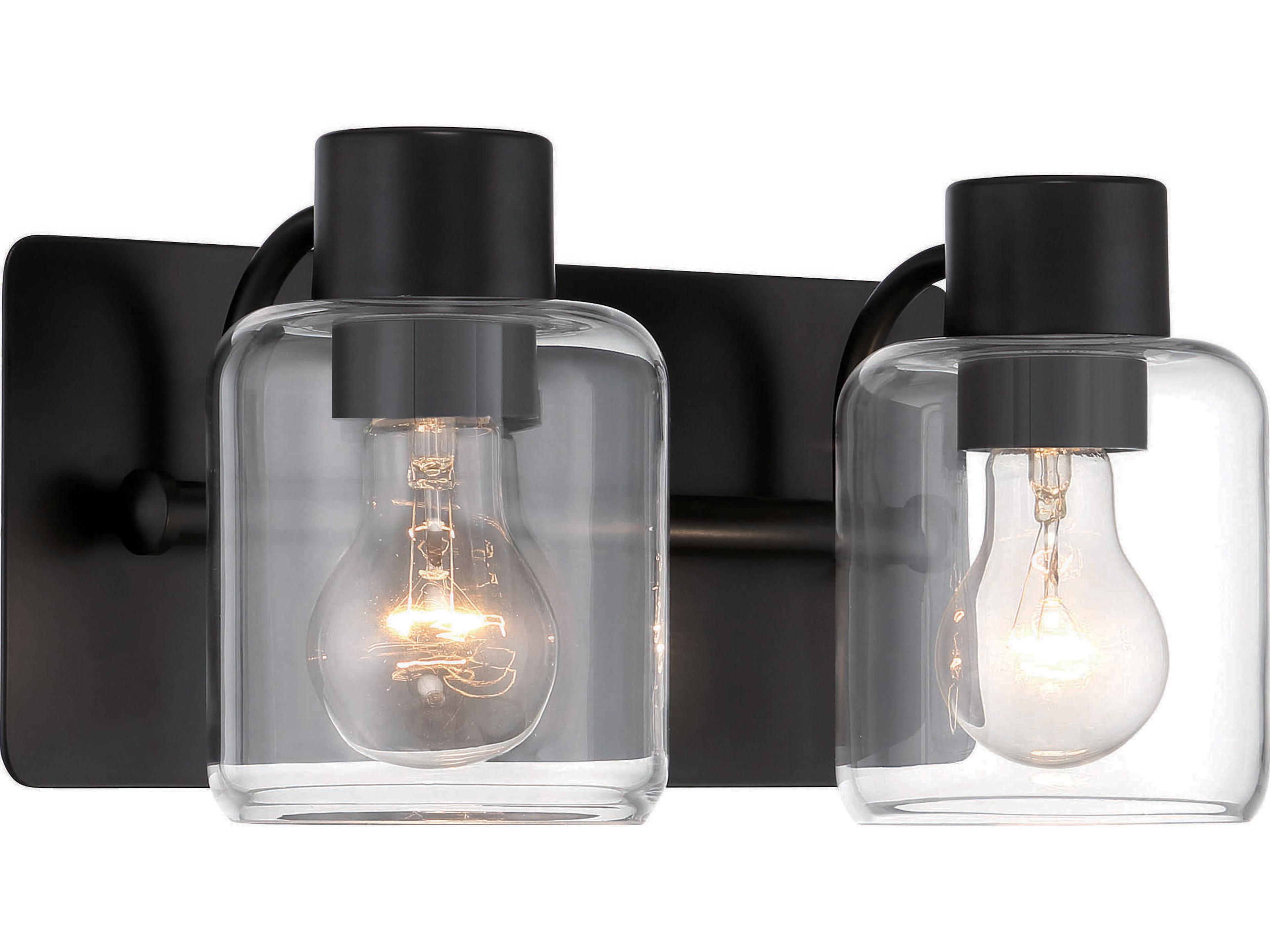 Craftmade Rori 2-Light Flat Black Vanity Light