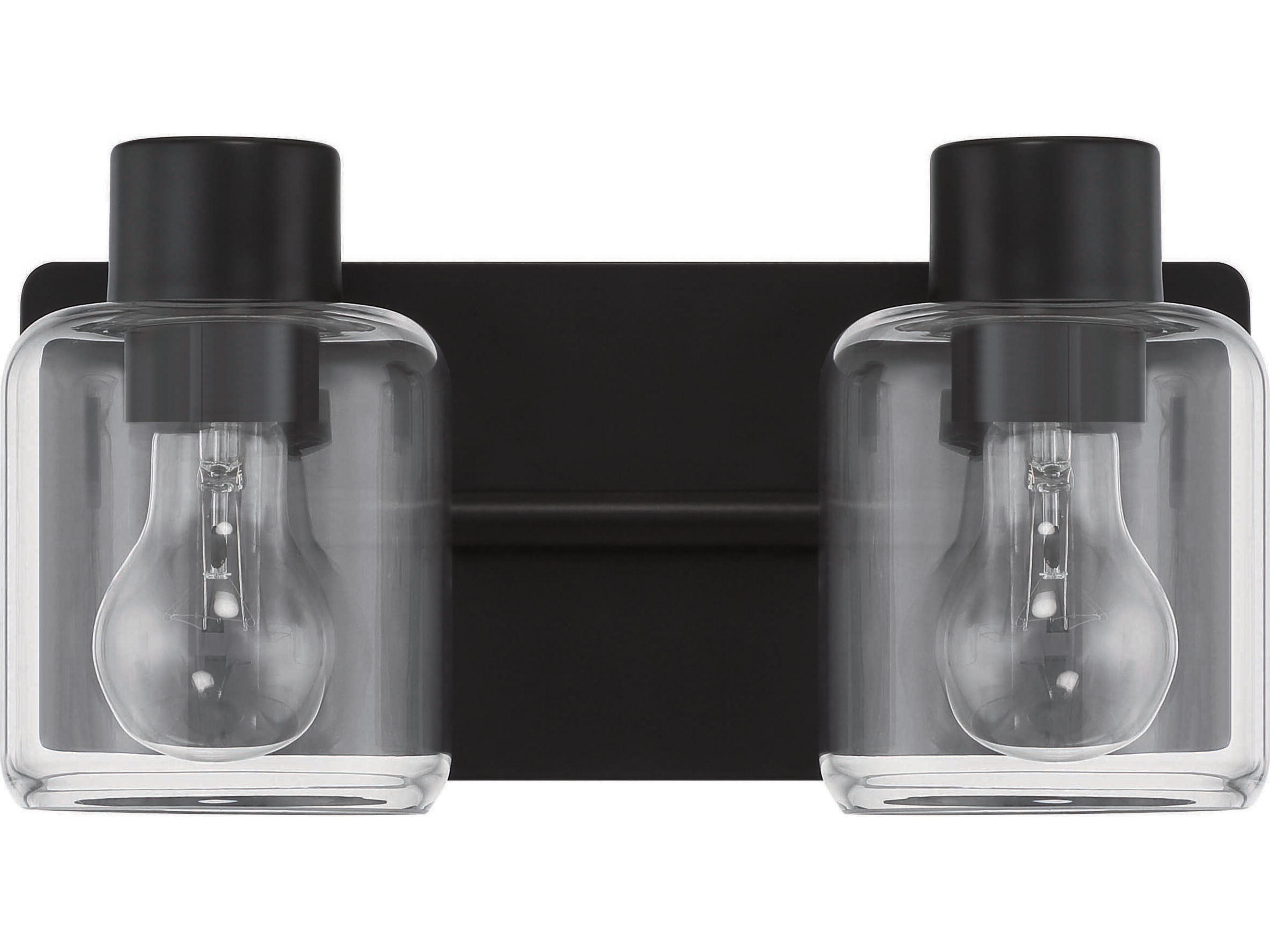 Craftmade Rori 2-Light Flat Black Vanity Light