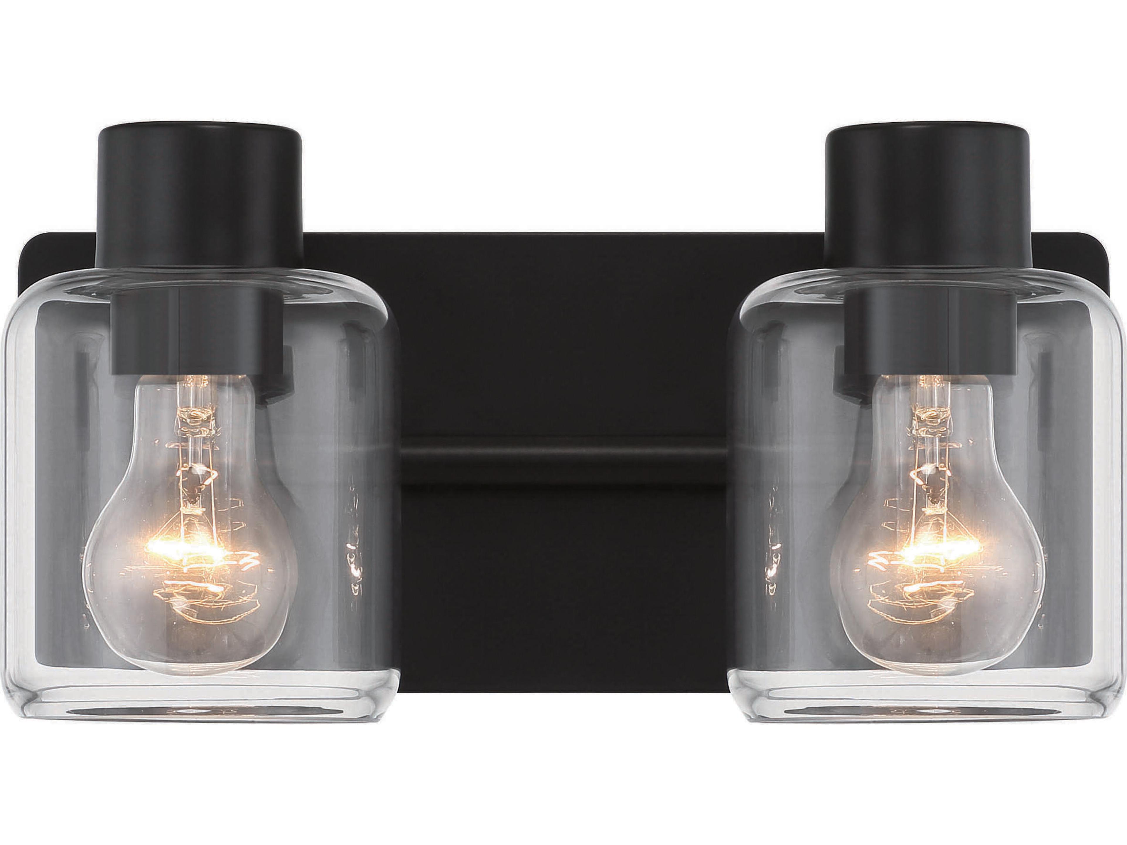 Craftmade Rori 2-Light Flat Black Vanity Light