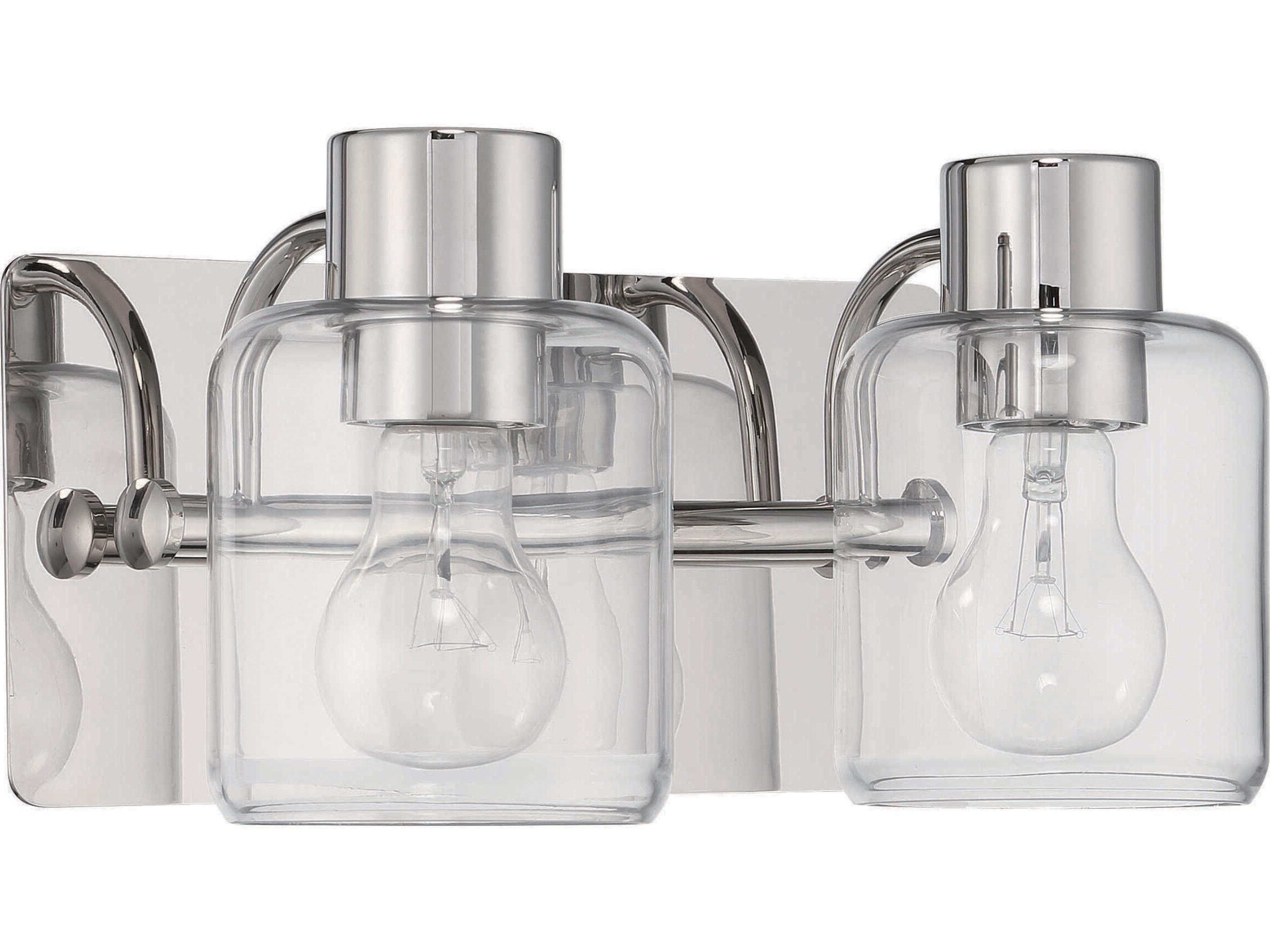 Rori 2-Light Polished Nickel Vanity Light