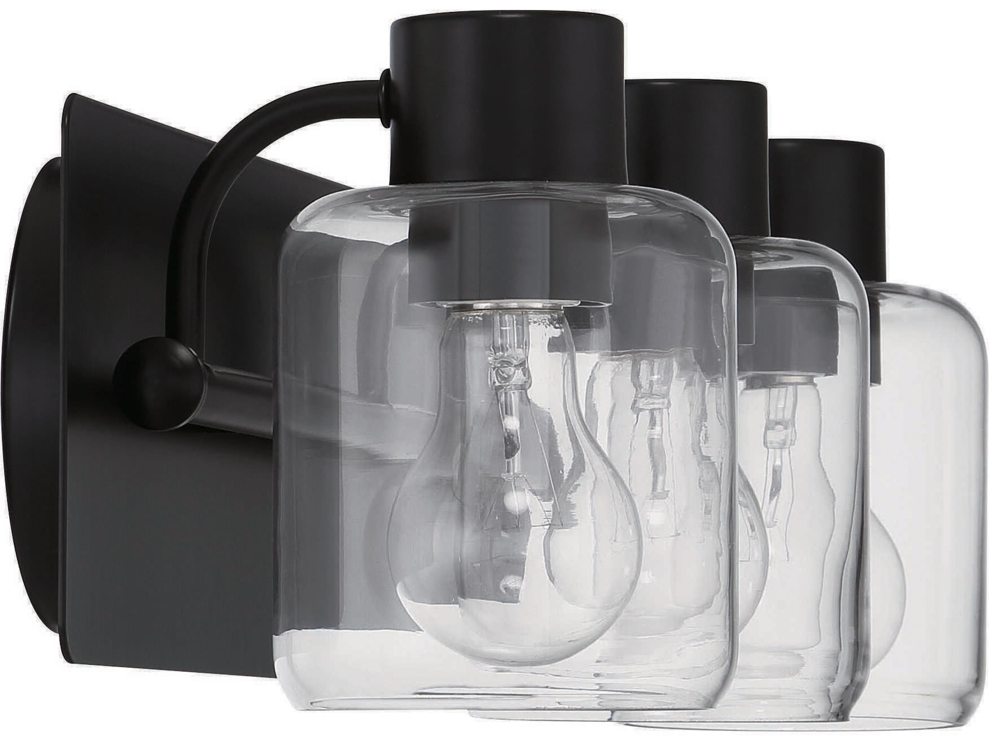 Craftmade Rori 3-Light Flat Black Vanity Light