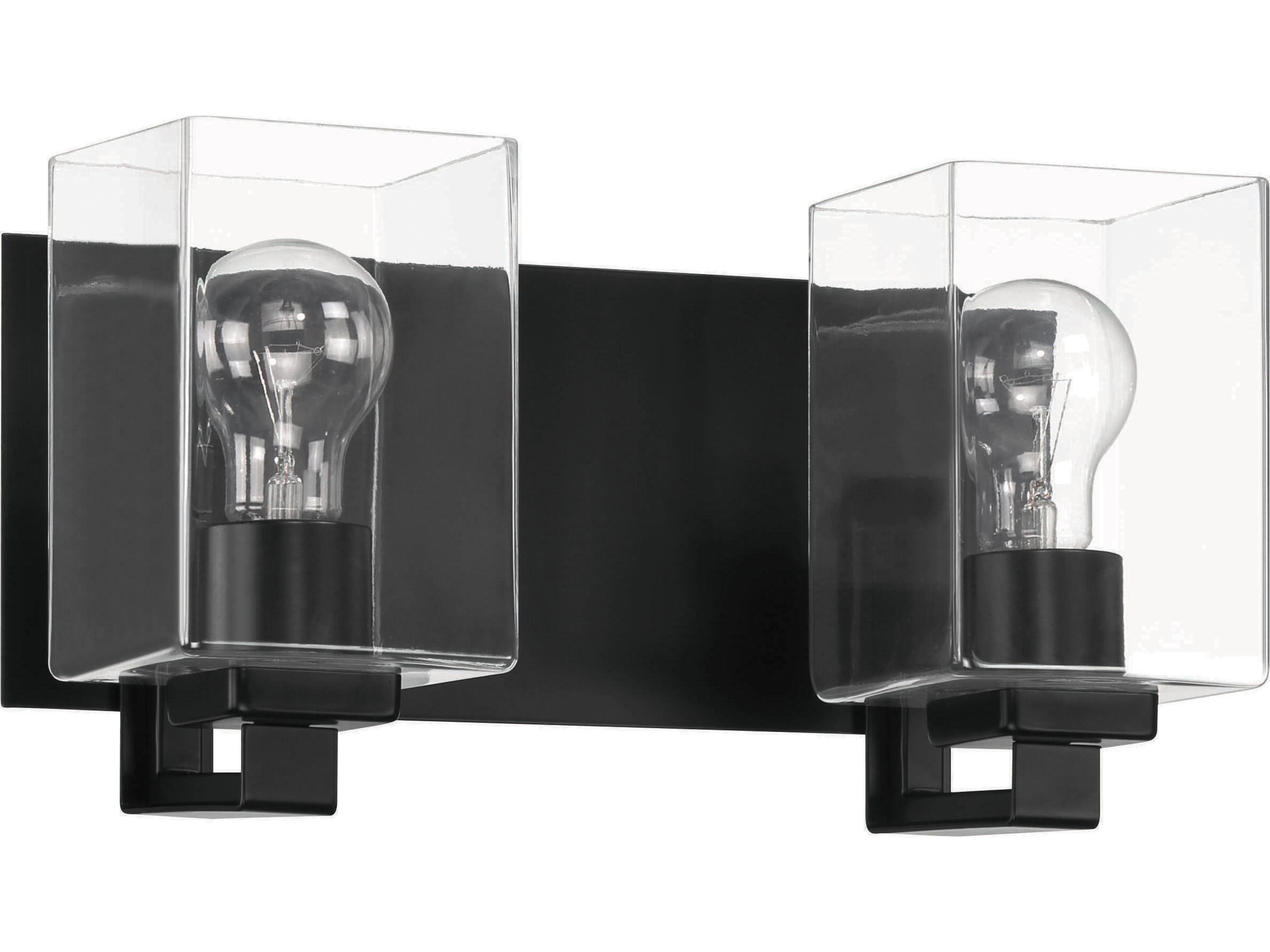 Mcclane 2-Light Flat Black Vanity Light