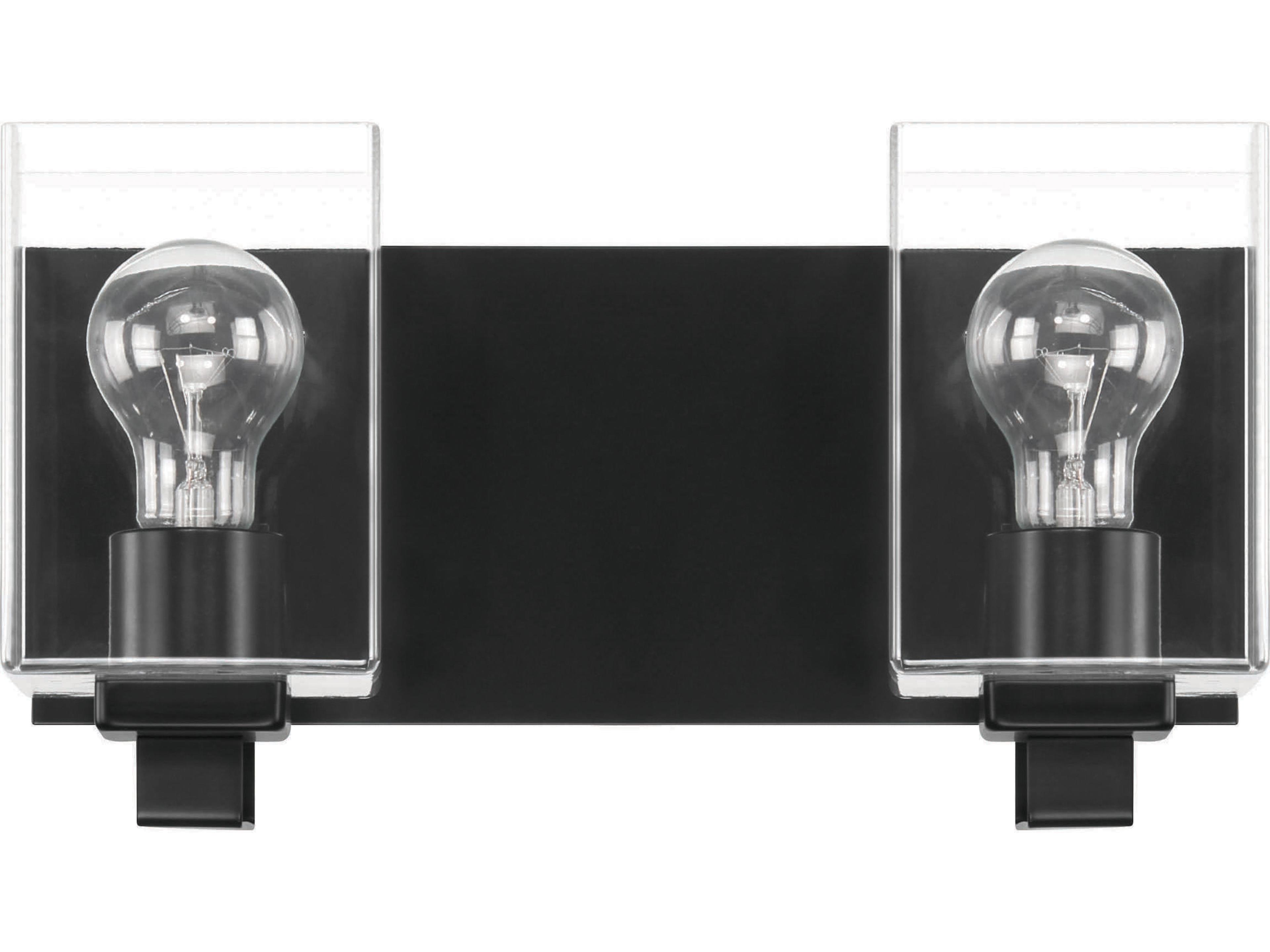 Craftmade Mcclane 2-Light Flat Black Vanity Light