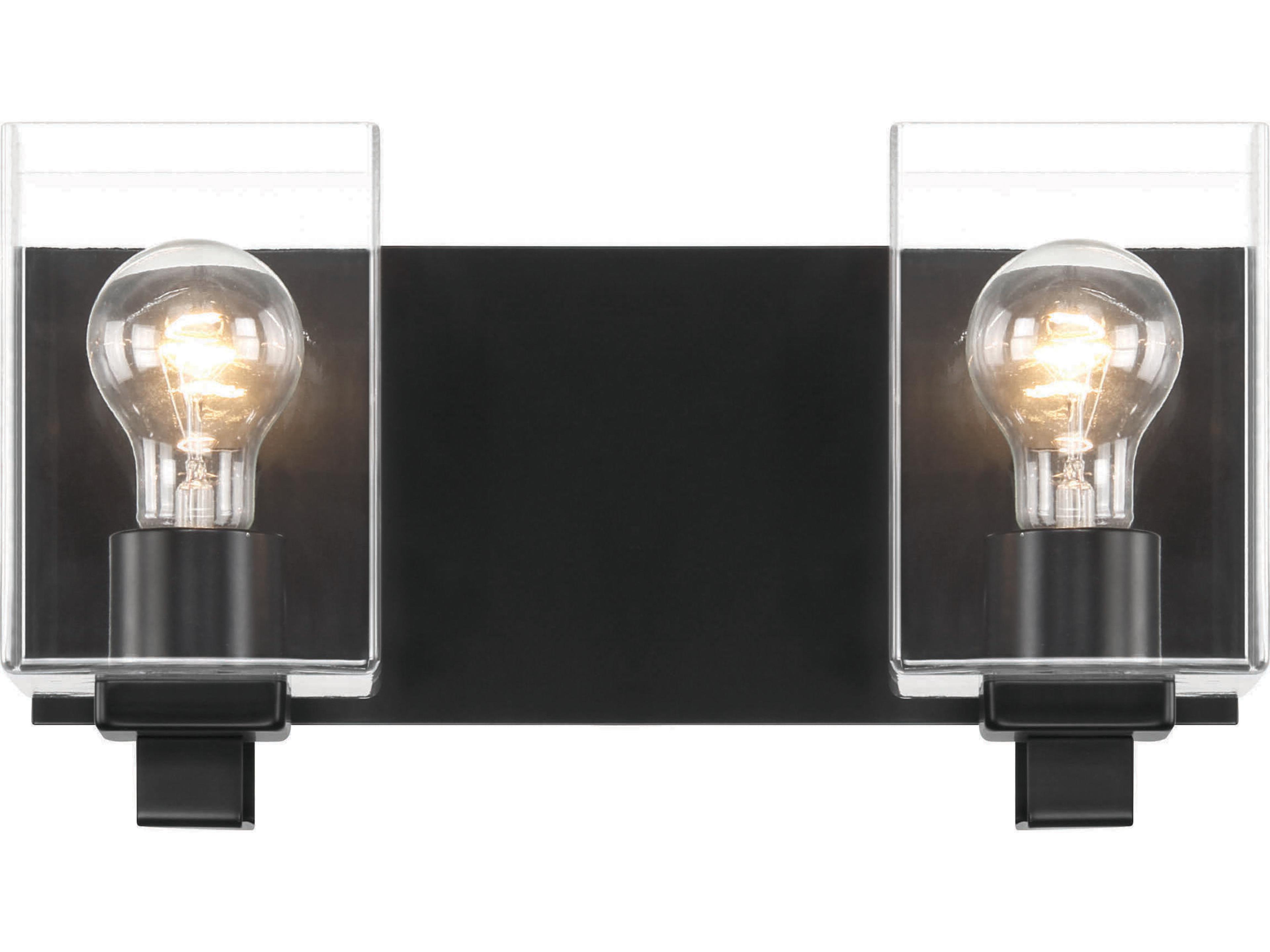 Craftmade Mcclane 2-Light Flat Black Vanity Light