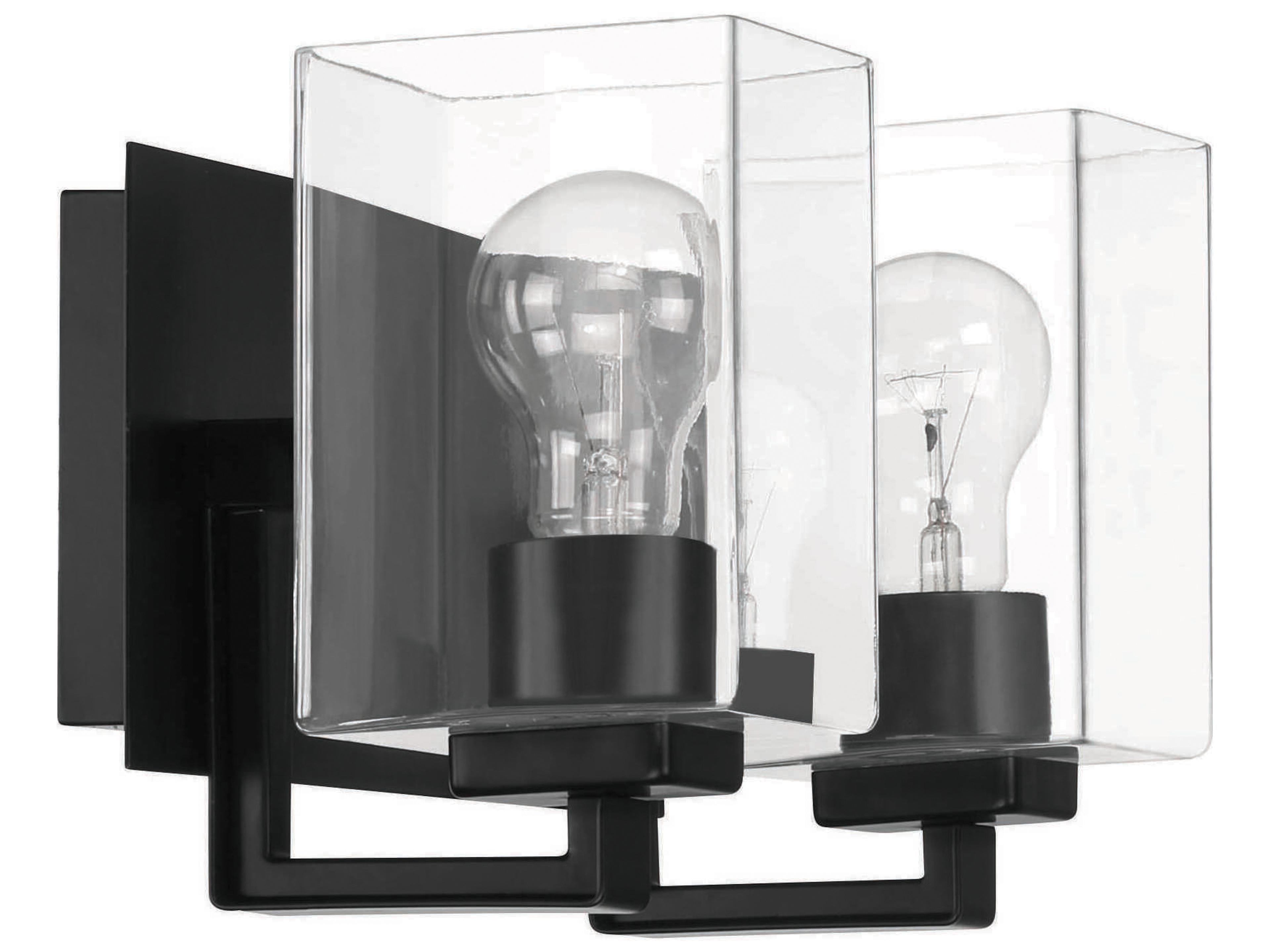 Craftmade Mcclane 2-Light Flat Black Vanity Light