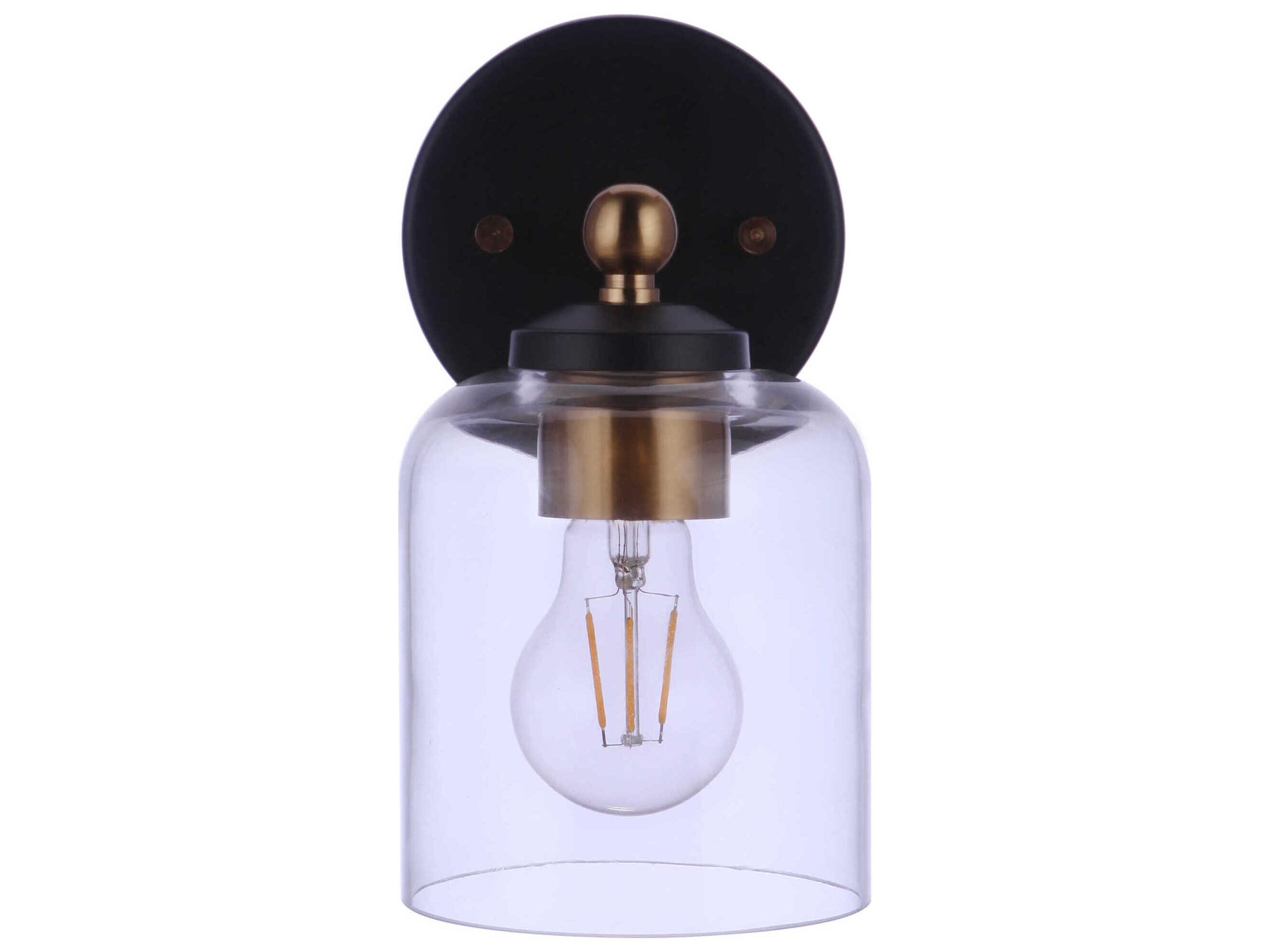 Craftmade Coppa 1-Light Flat Black Satin Brass Wall Sconce