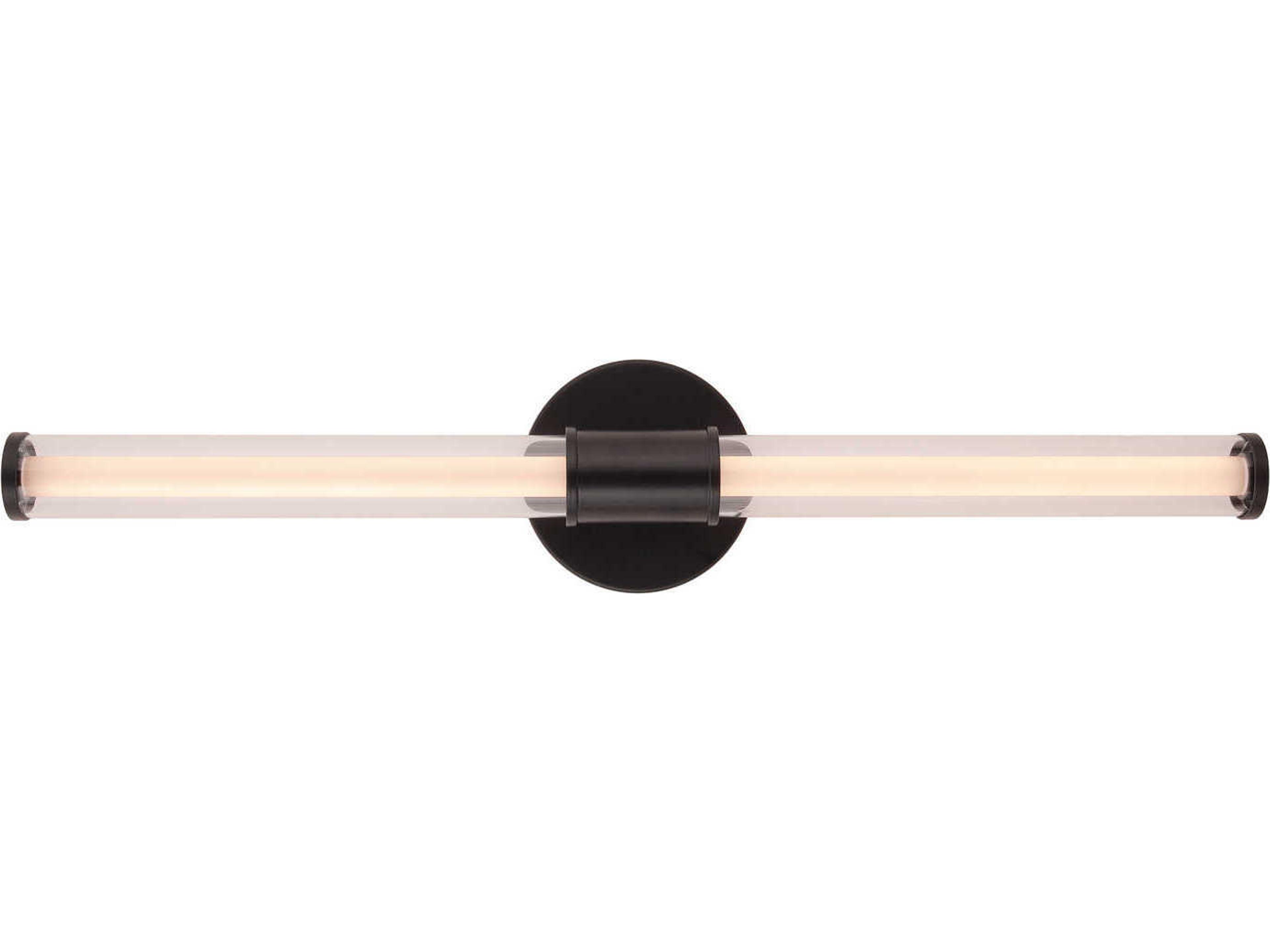 Contrast 1-Light Flat Black Vanity Light