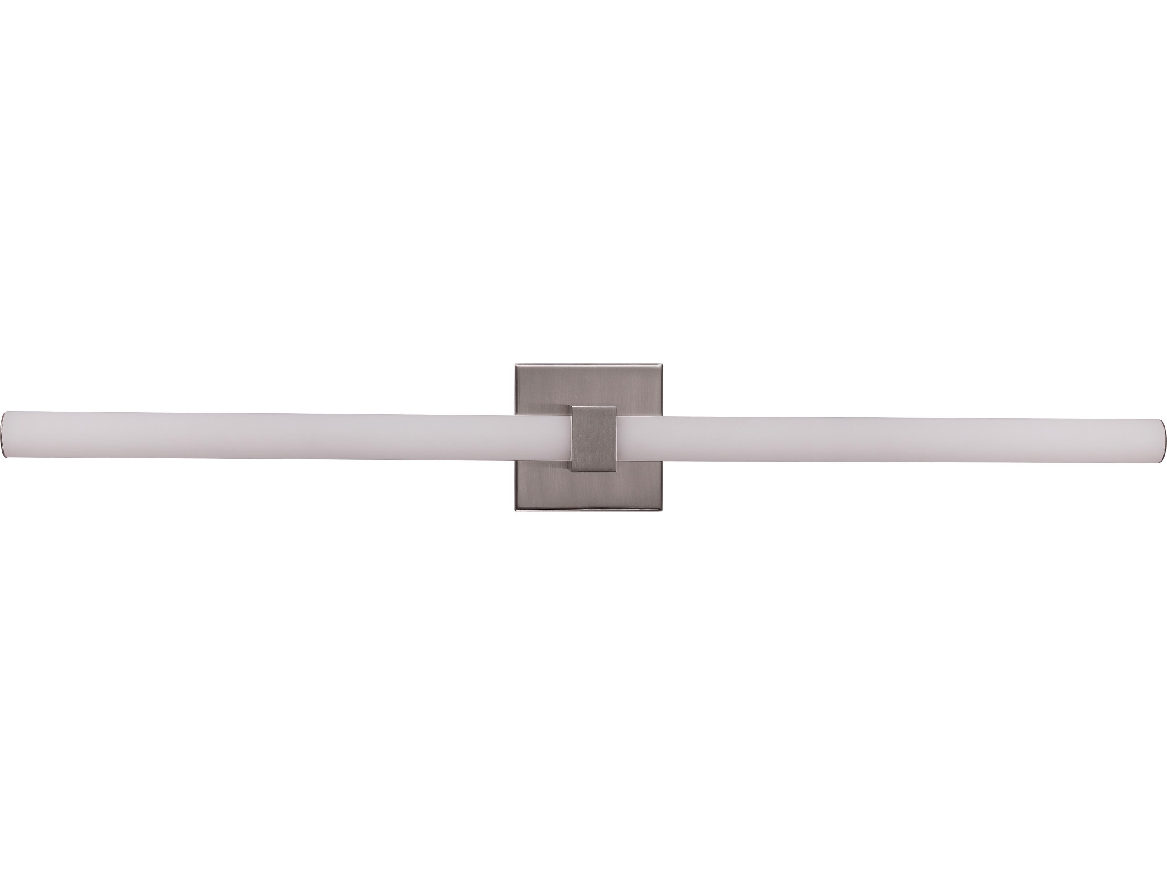Linear Brushed Polished Nickel Vanity Light