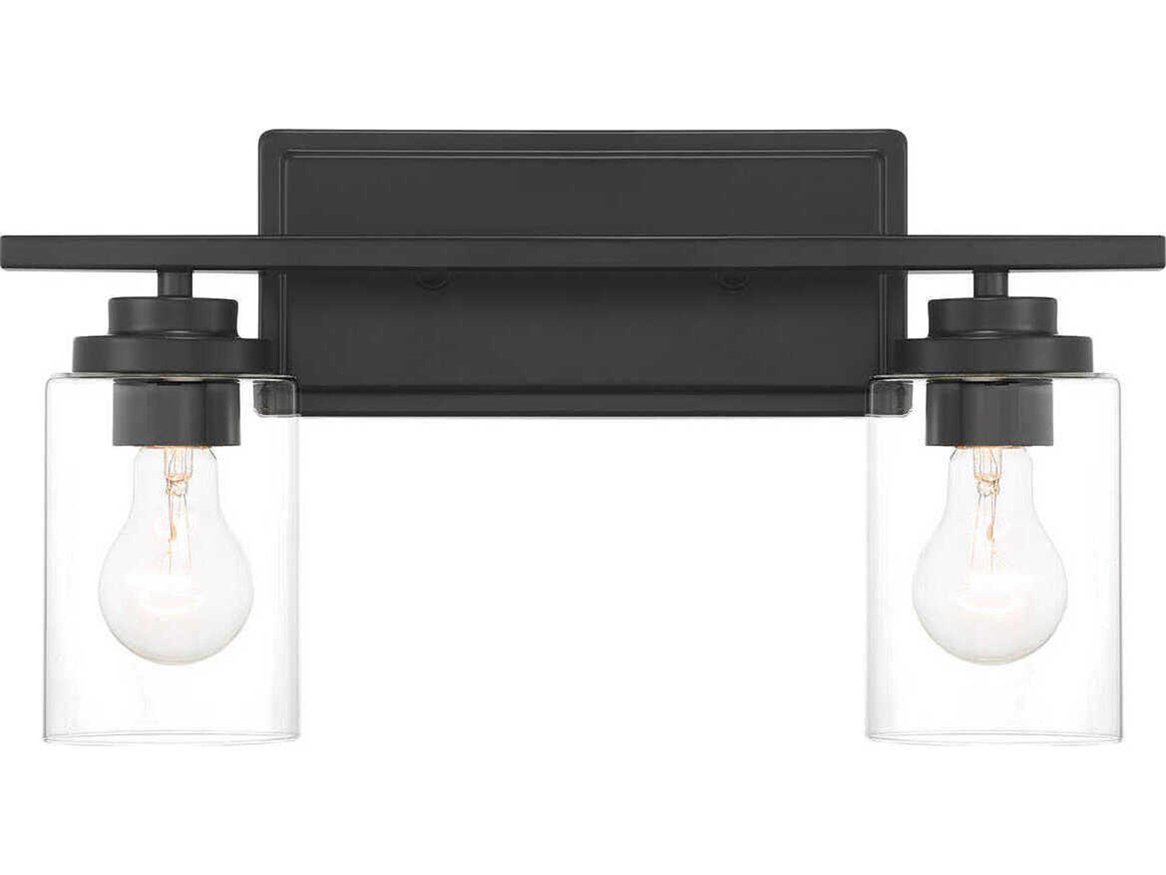 Craftmade Clark 2-Light Flat Black Vanity Light