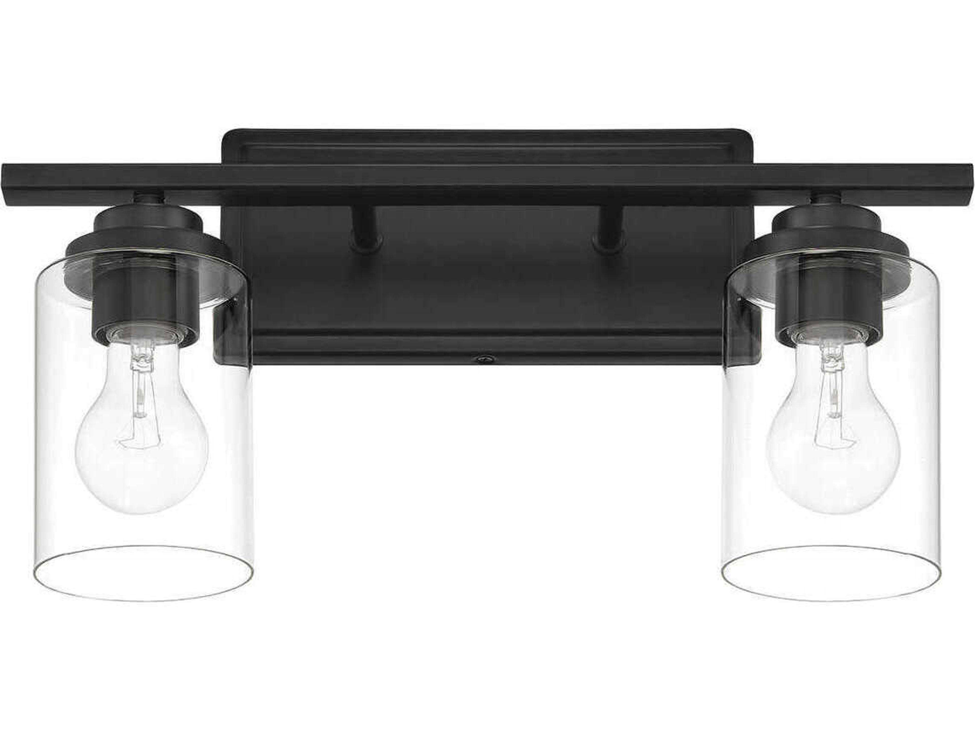 Craftmade Clark 2-Light Flat Black Vanity Light