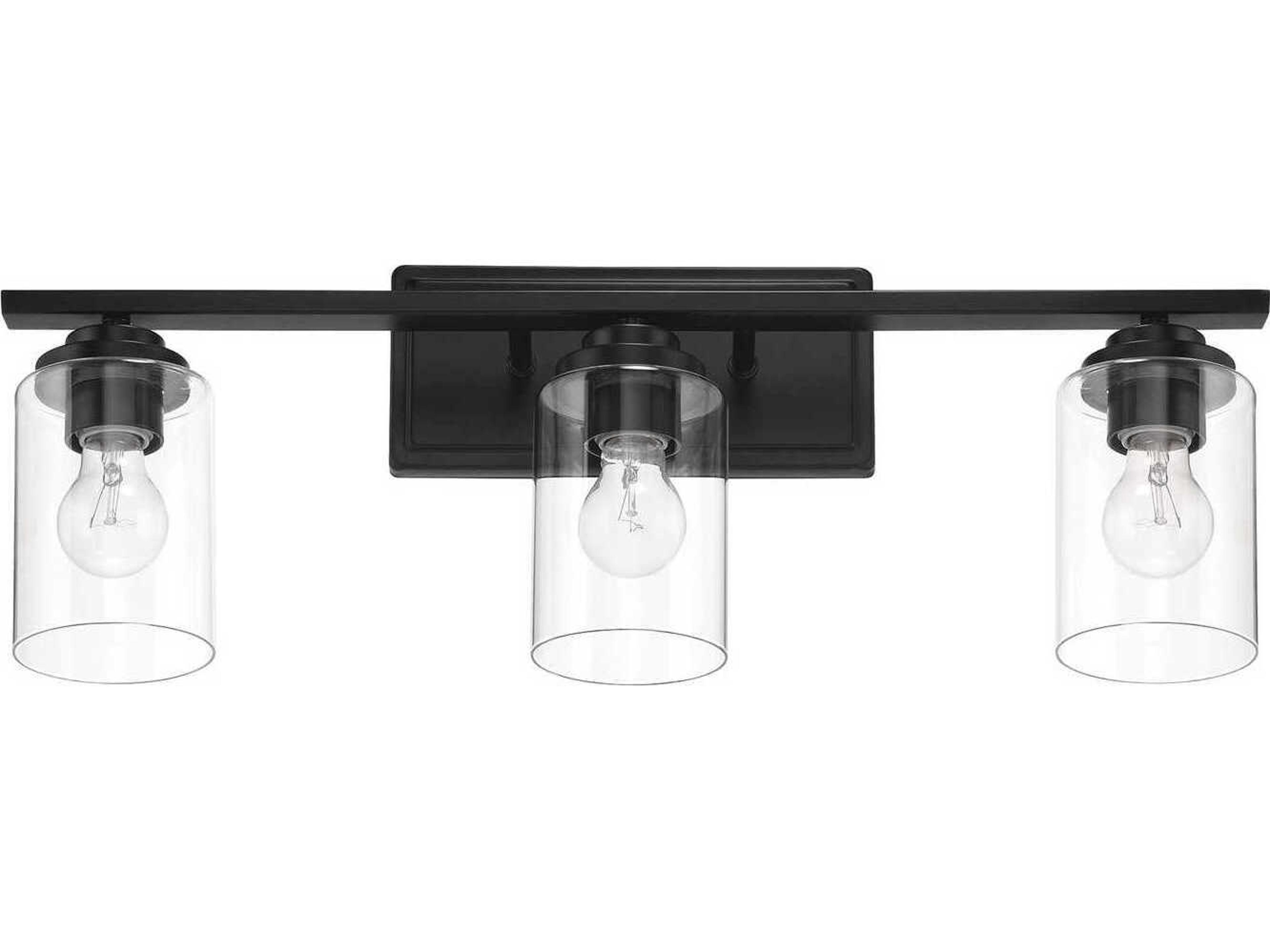 Craftmade Clark 3-Light Flat Black Vanity Light