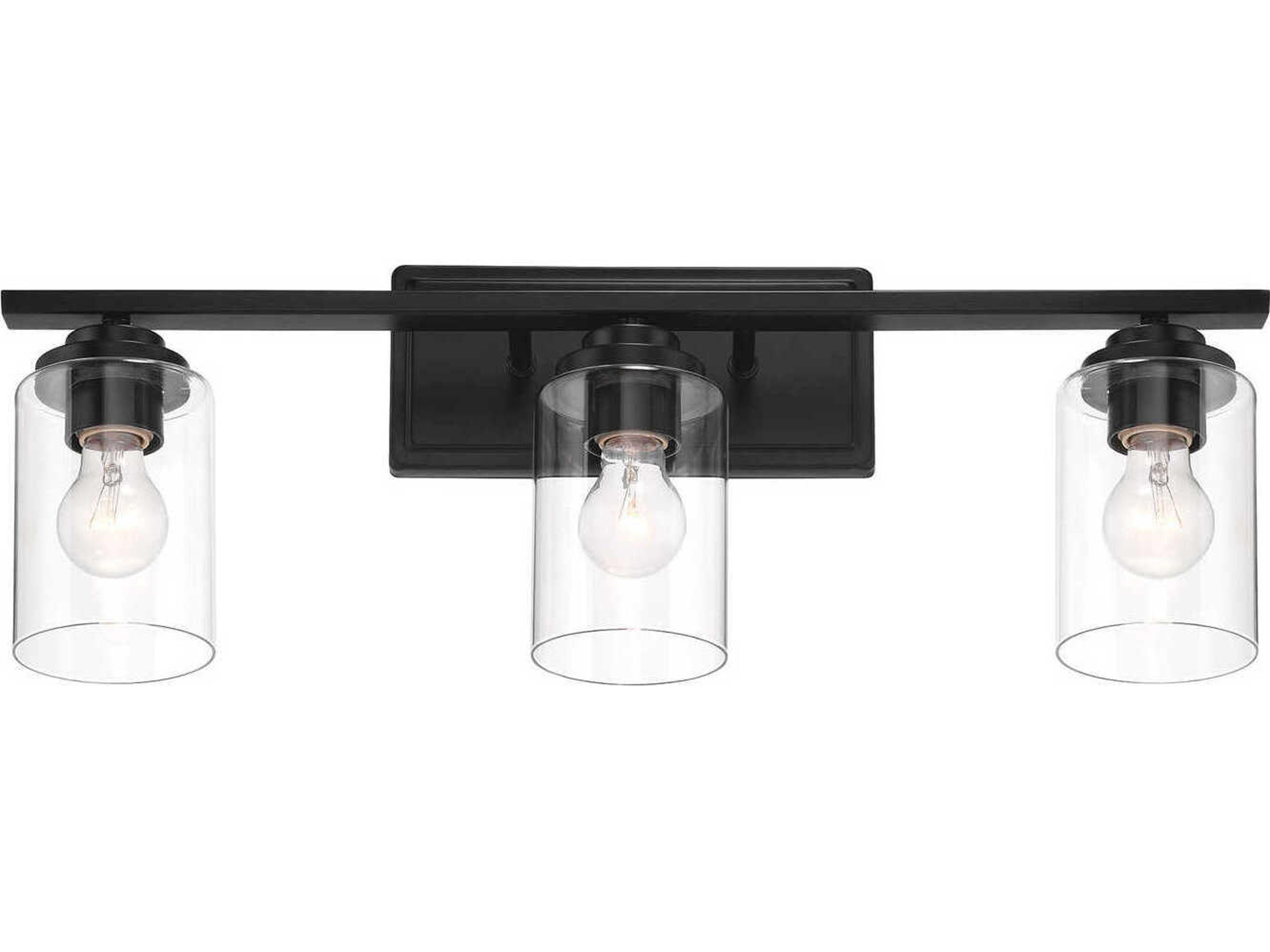 Craftmade Clark 3-Light Flat Black Vanity Light