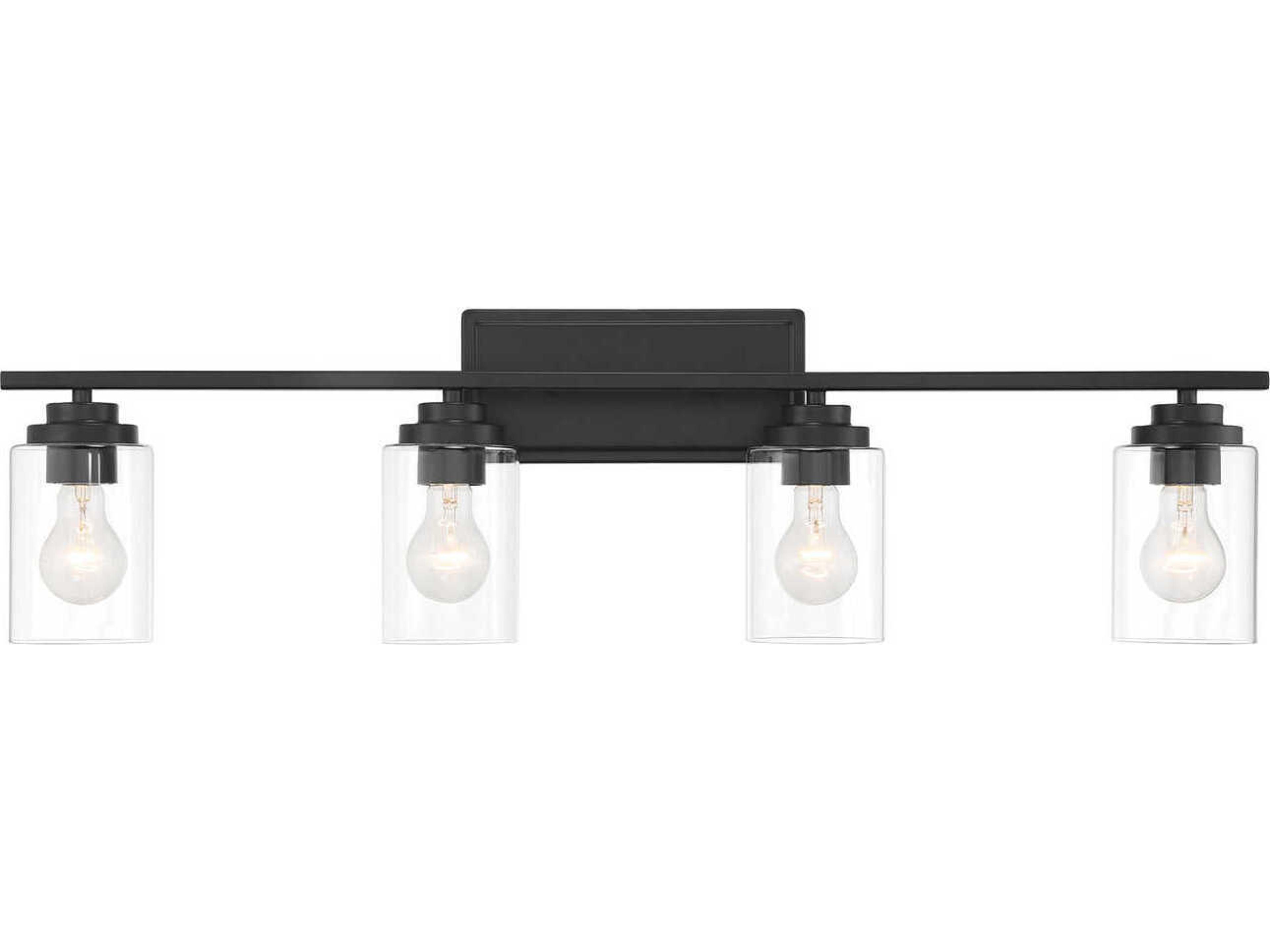Craftmade Clark 4-Light Flat Black Vanity Light