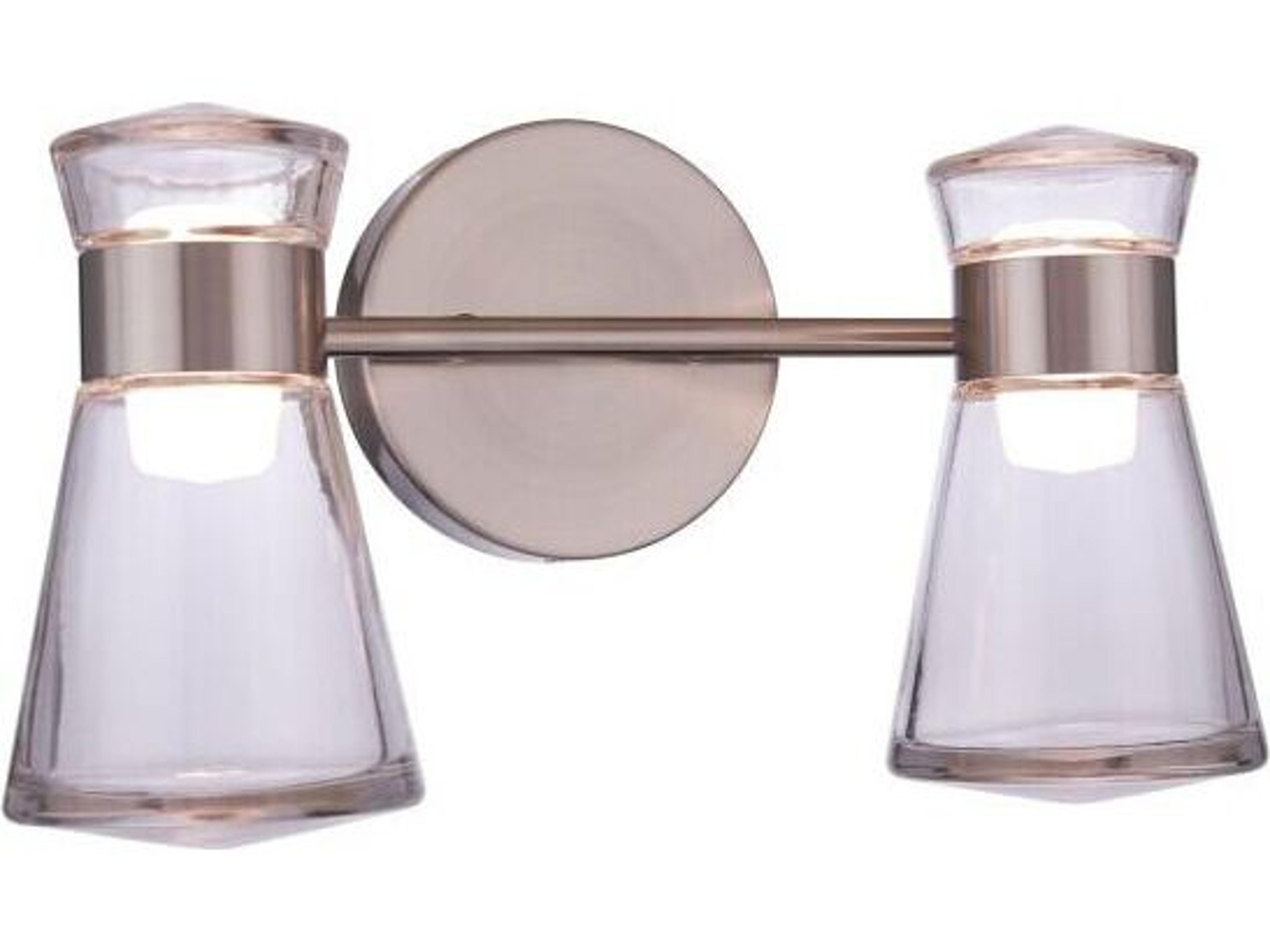 Carafe 4-Light Brushed Polished Nickel Vanity Light