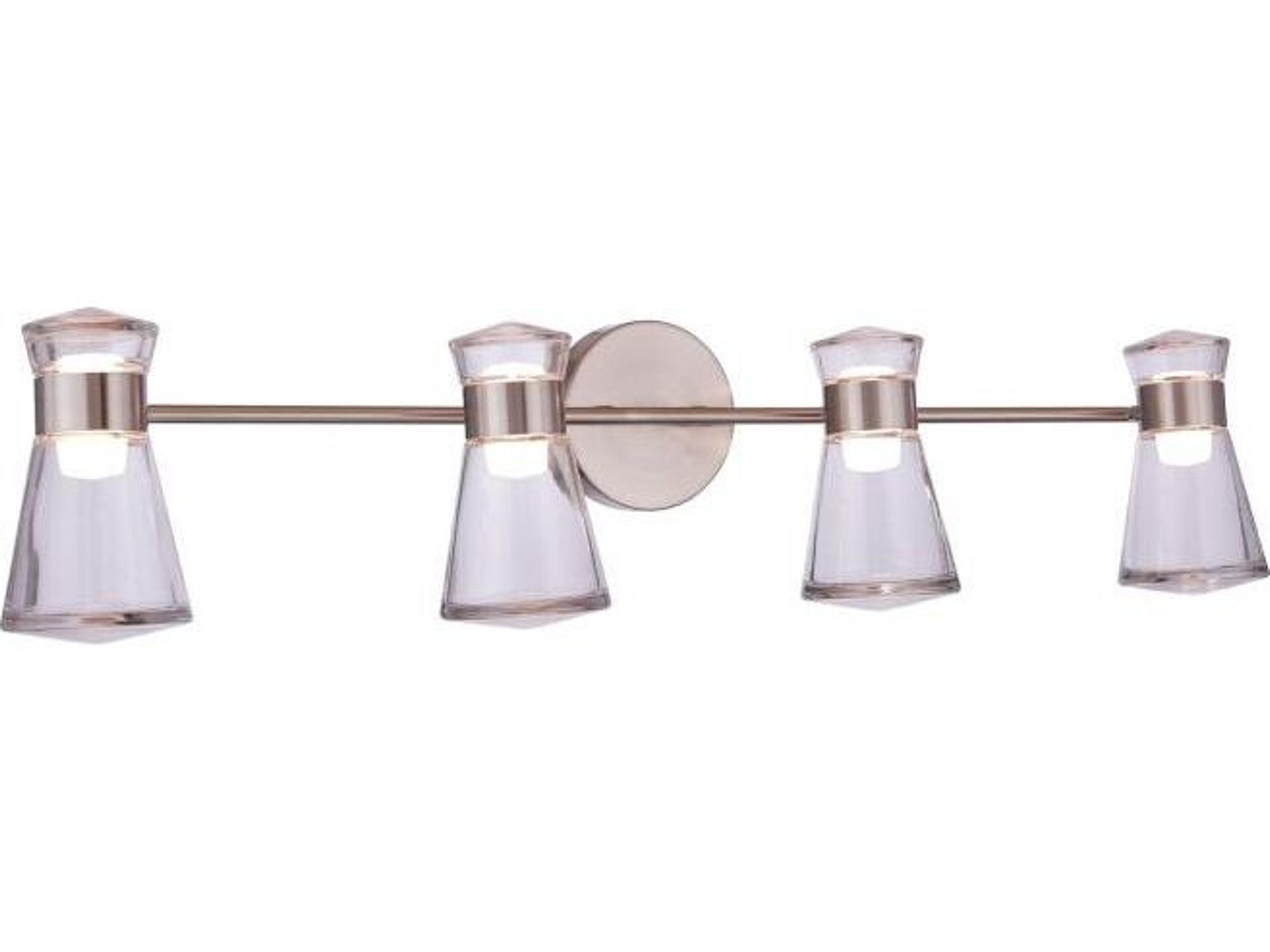 Carafe 8-Light Brushed Polished Nickel Vanity Light