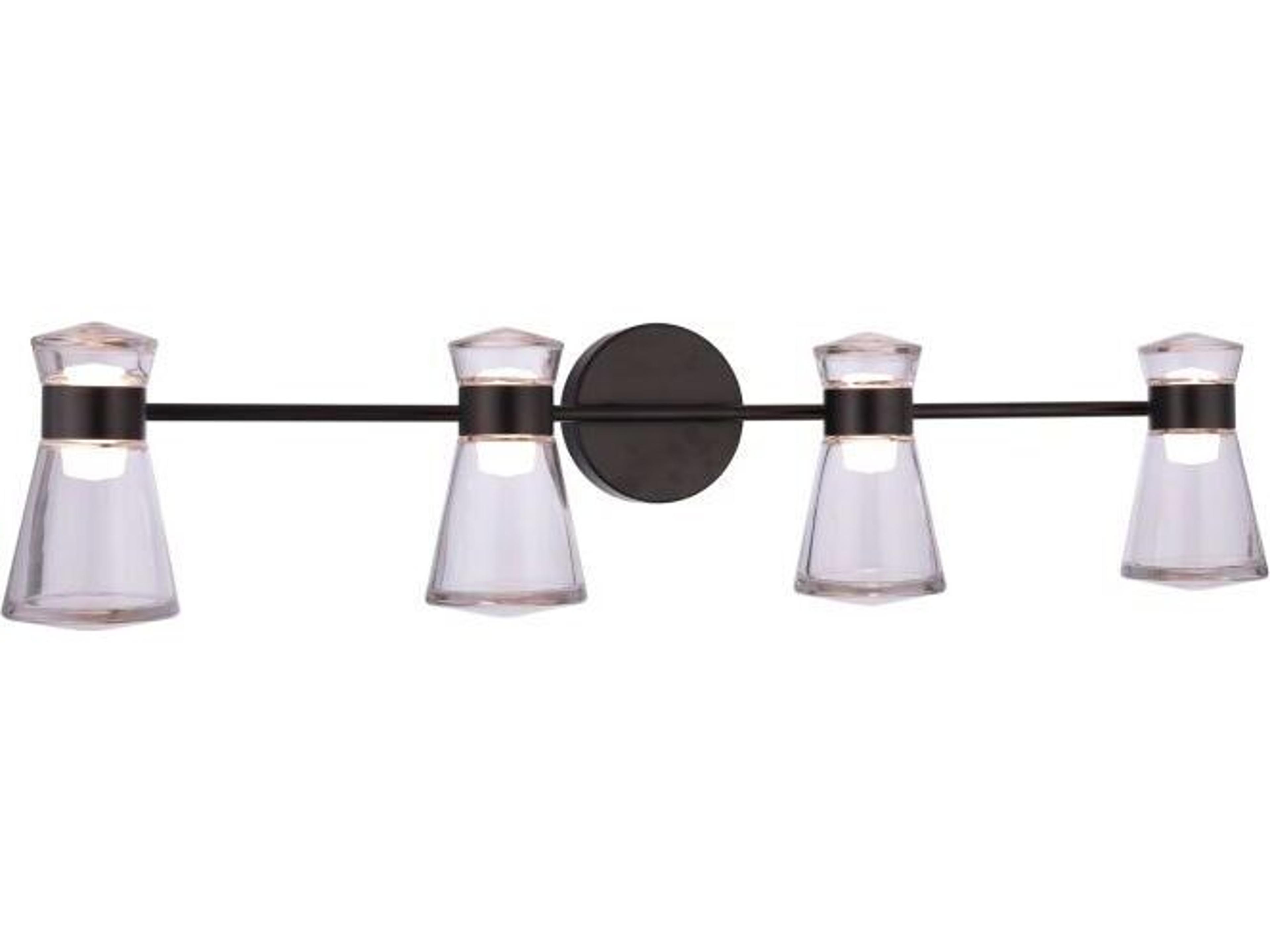 Carafe 8-Light Flat Black Vanity Light