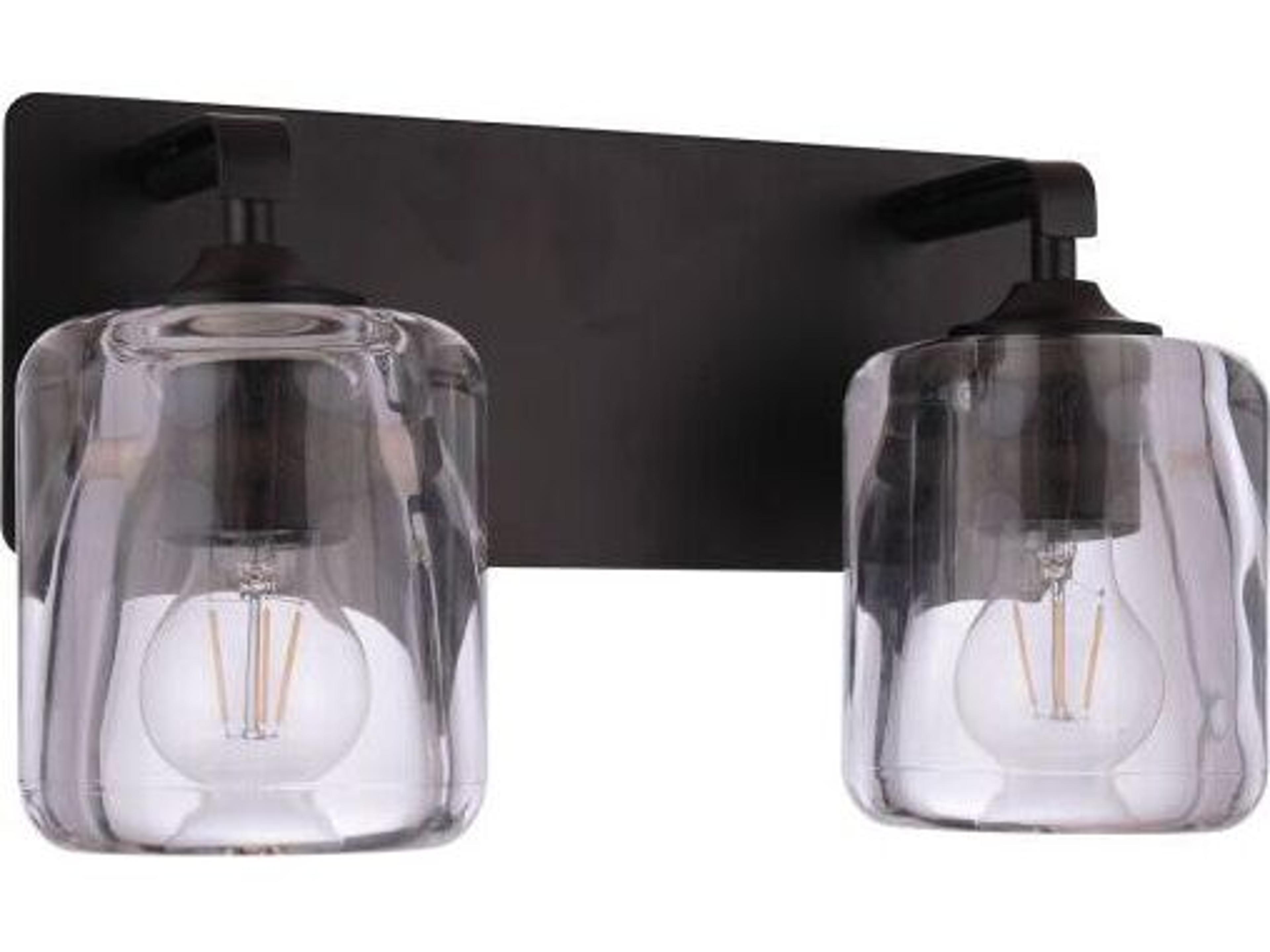 Andie 2-Light Flat Black Vanity Light