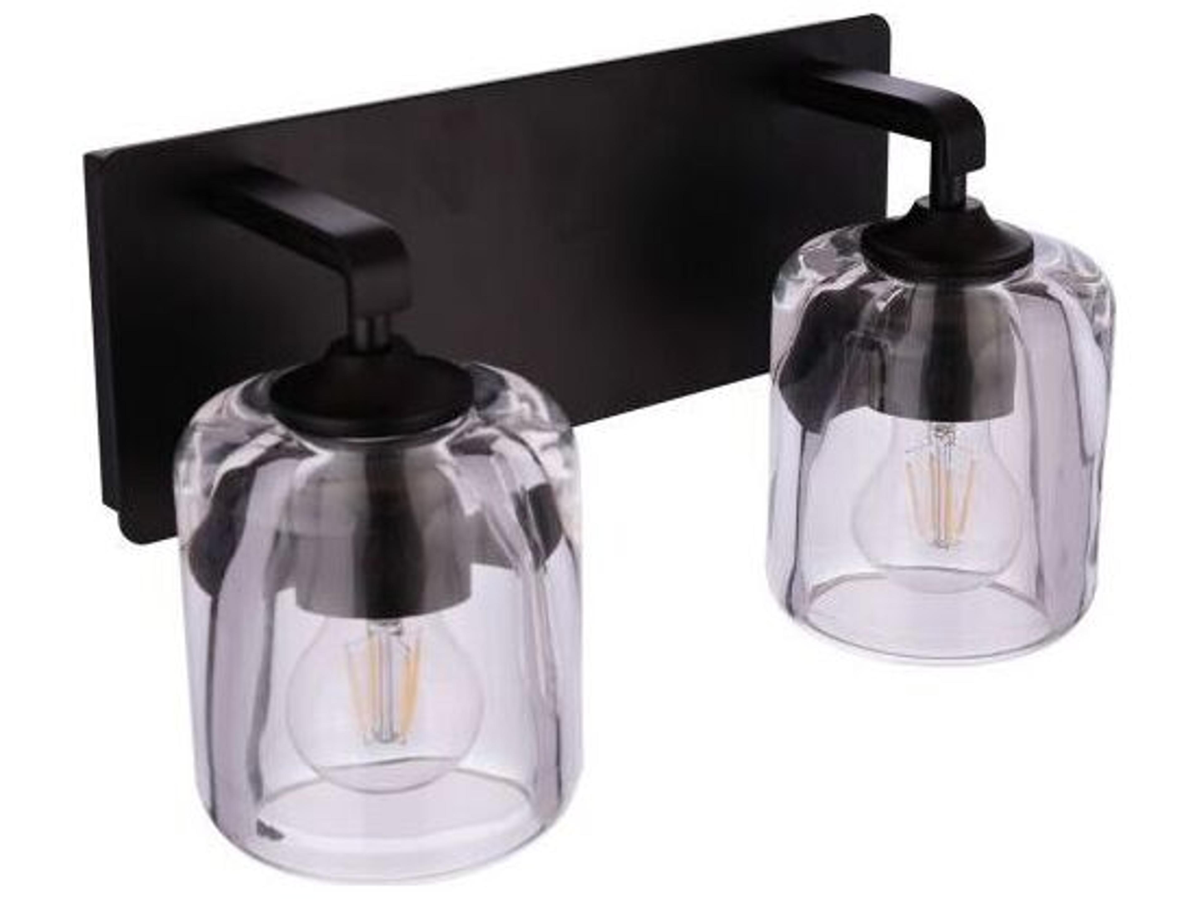 Craftmade Andie 2-Light Flat Black Vanity Light