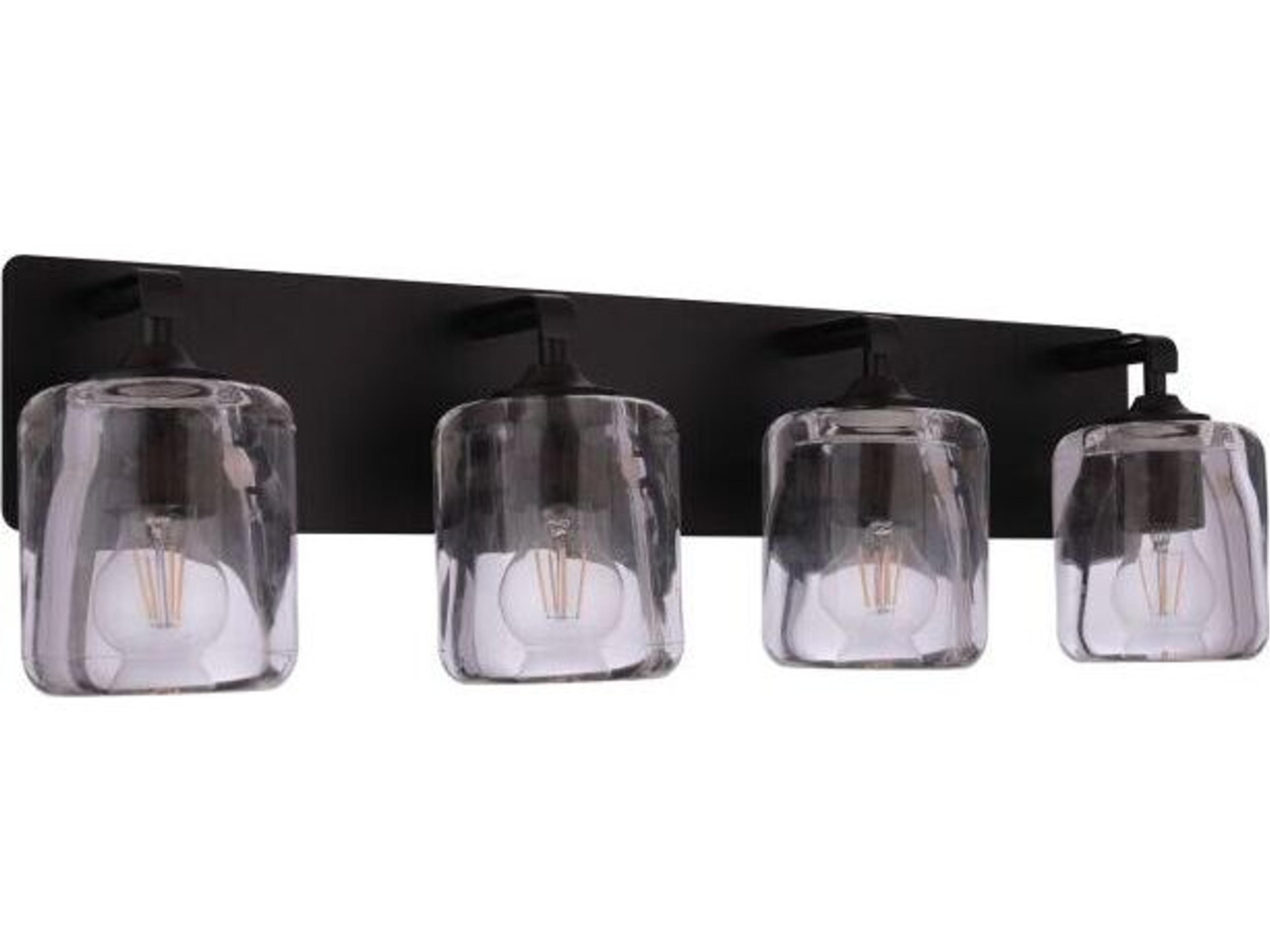 Andie 4-Light Flat Black Vanity Light