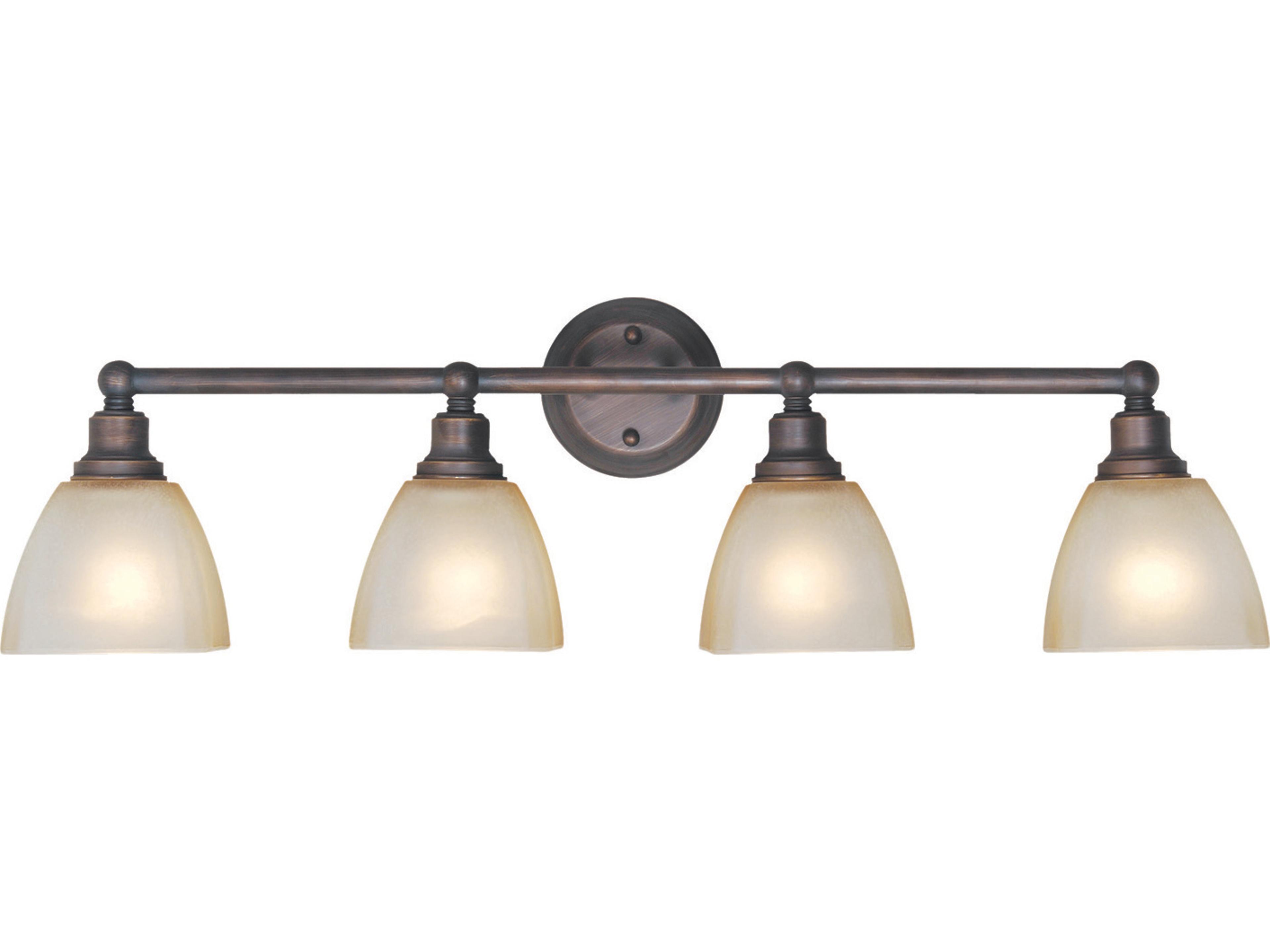 Bradley 4-Light Bronze Glass Vanity Light