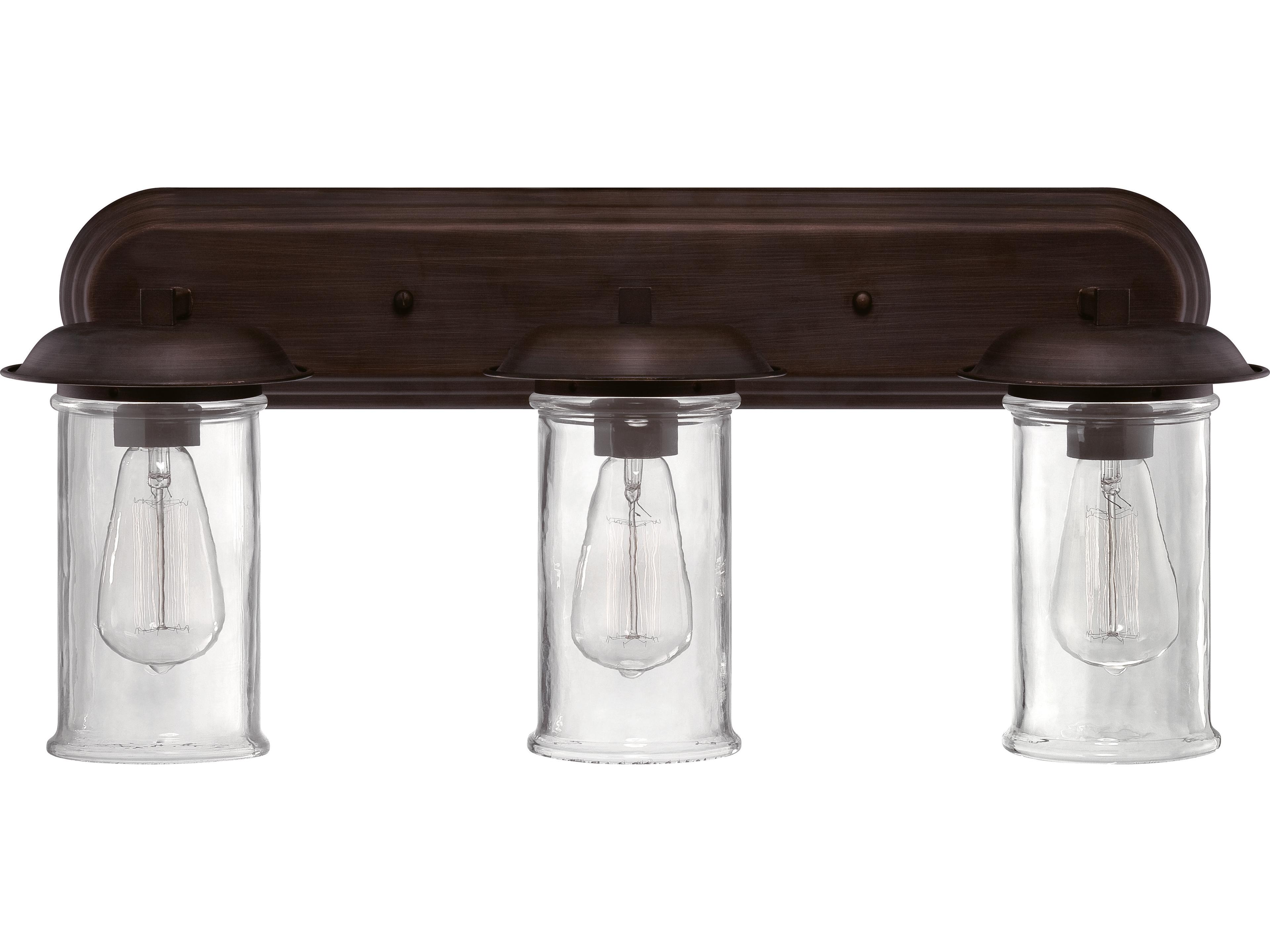 Craftmade Thornton 3-Light Aged Bronze Brushed Glass Vanity Light