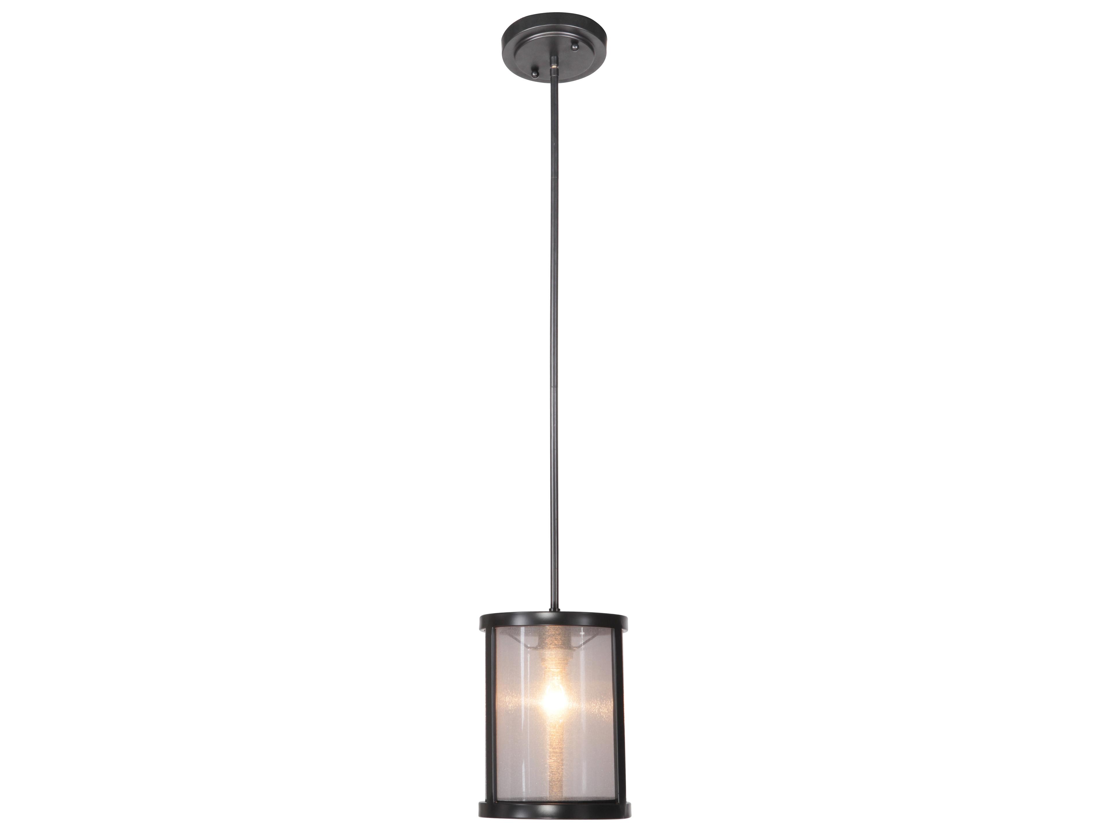 Craftmade Danbury 1-Light Matte Black Cylinder Mini Pendant