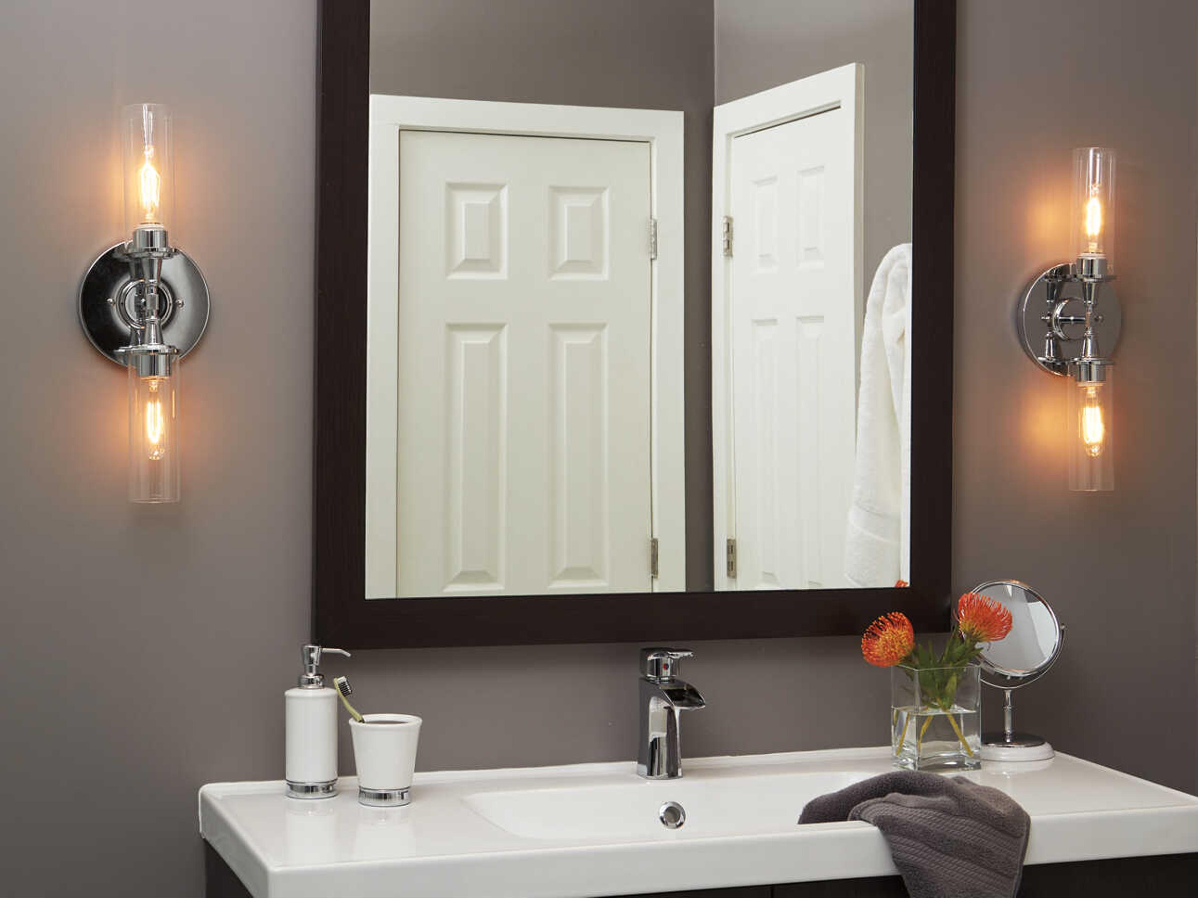 Craftmade Modina 2-Light Chrome Glass Vanity Light