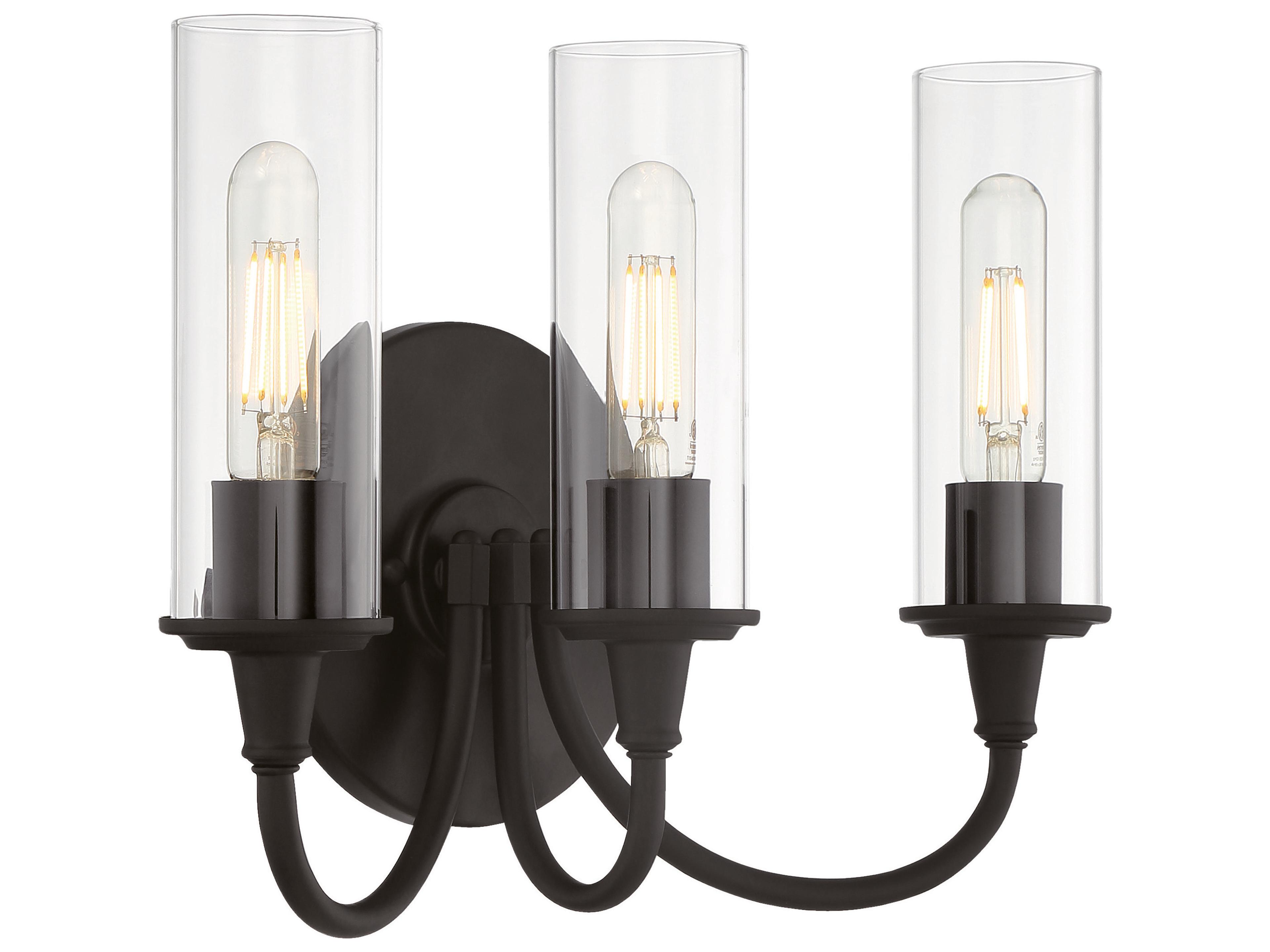 Craftmade Modina 3-Light Espresso Bronze Glass LED Vanity Light