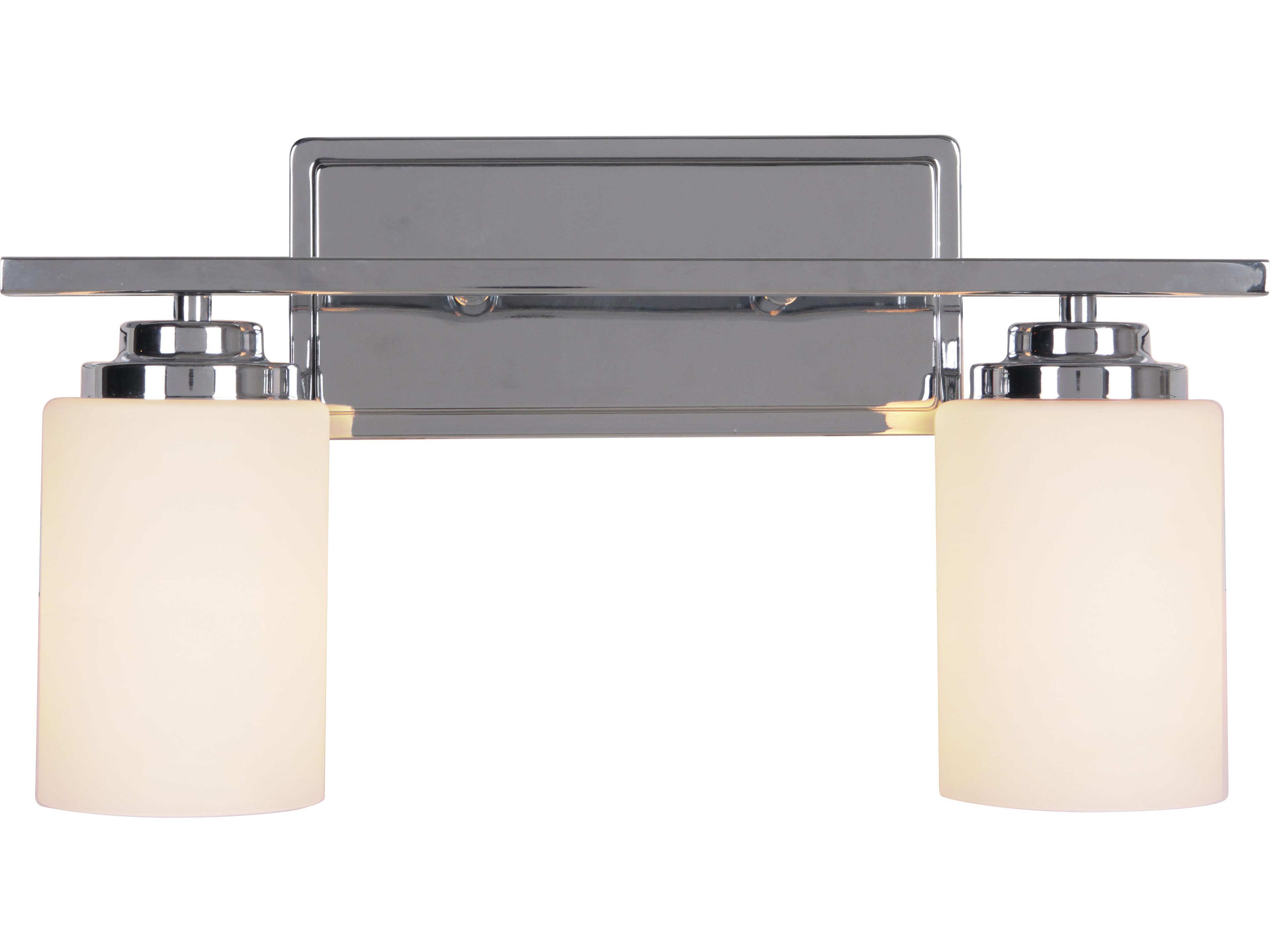 Craftmade Albany 2-Light Chrome Glass Vanity Light