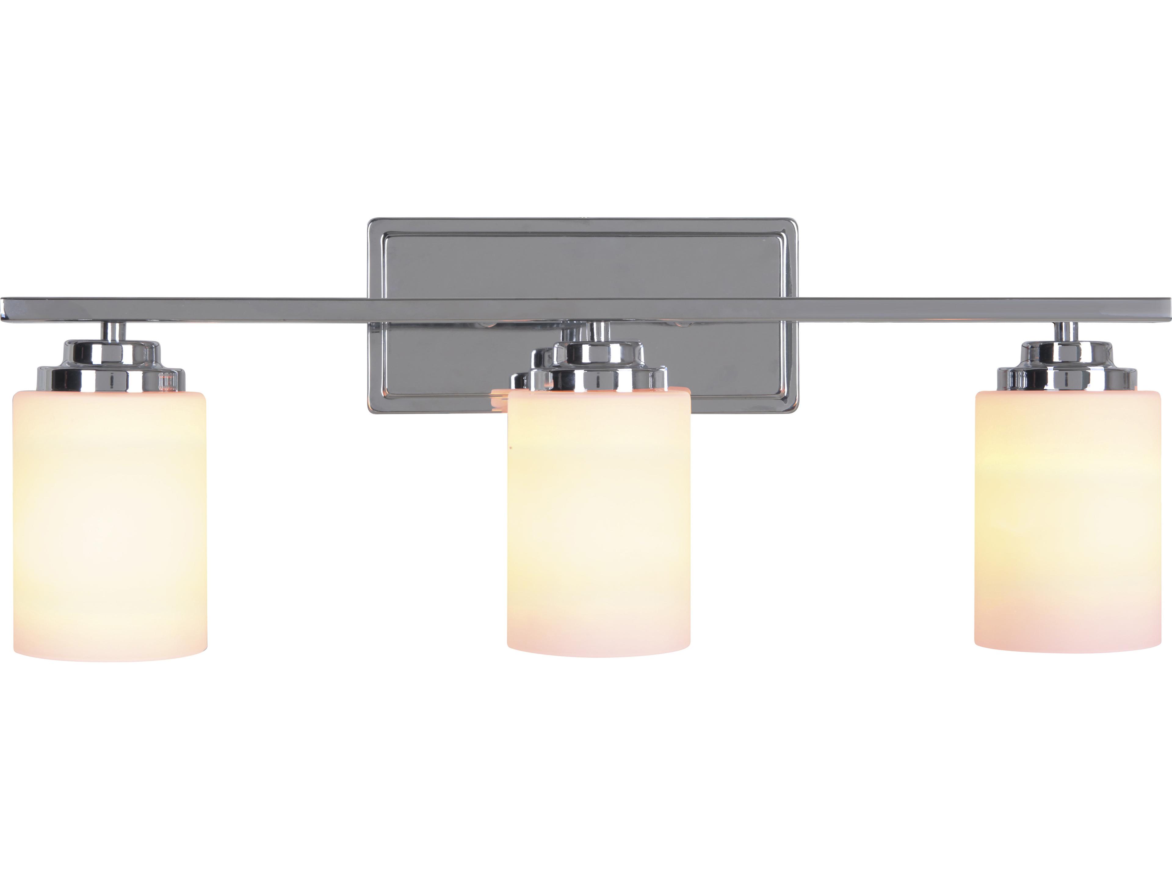 Craftmade Albany 3-Light Chrome Glass Vanity Light