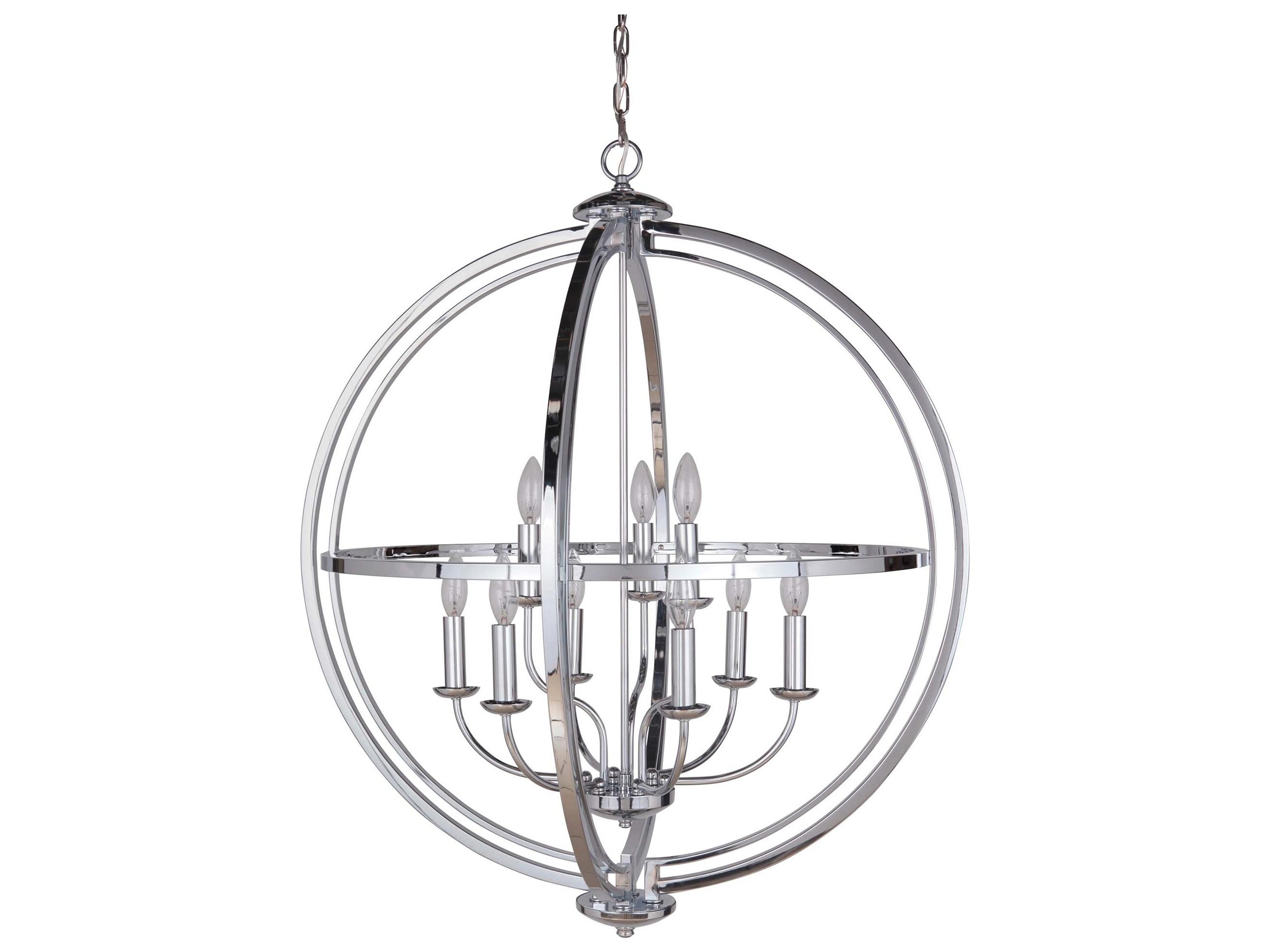 Berkeley 9-Light Chrome Candelabra Globe Chandelier