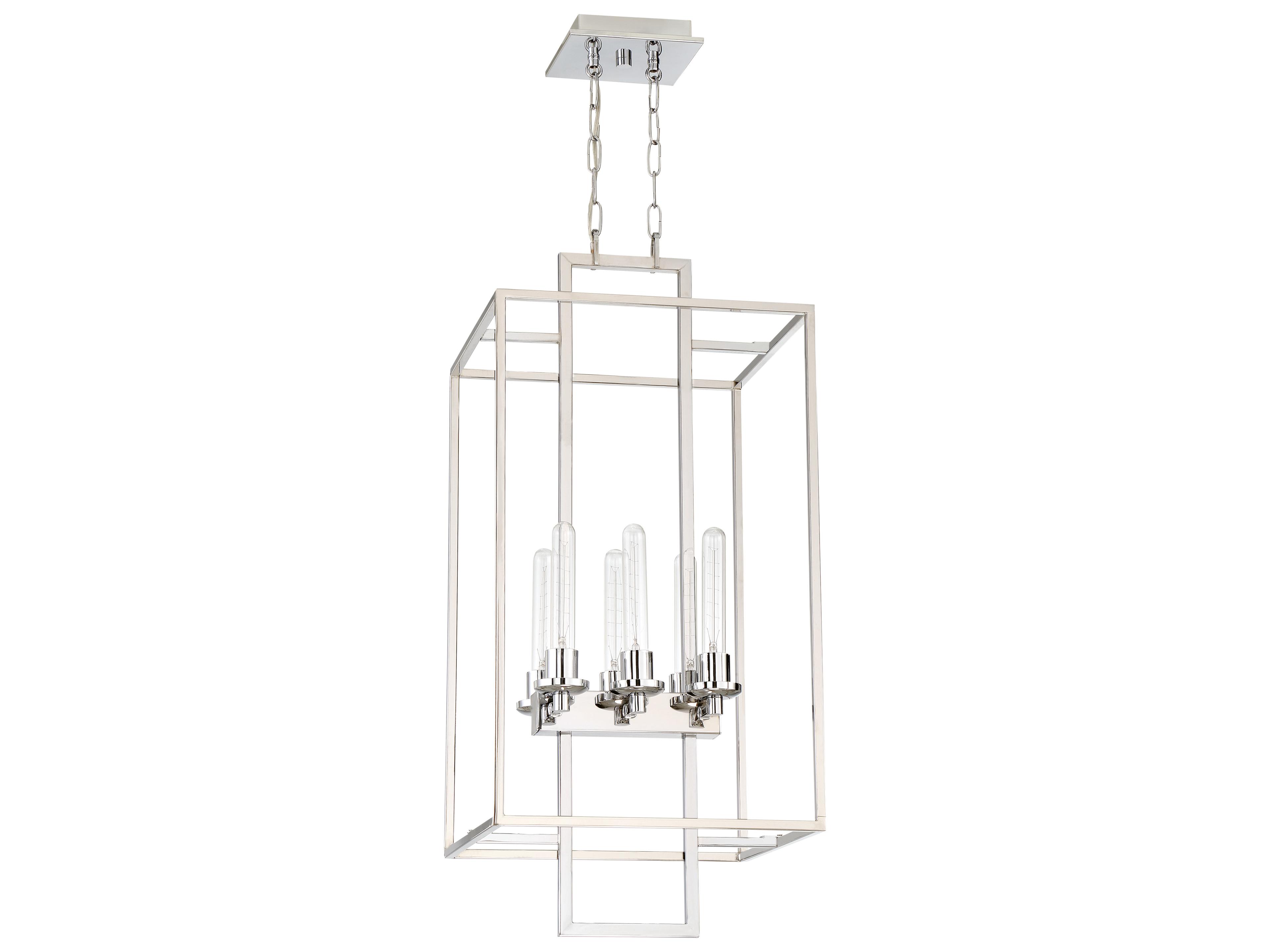 Cubic 6-Light Chrome Pendant