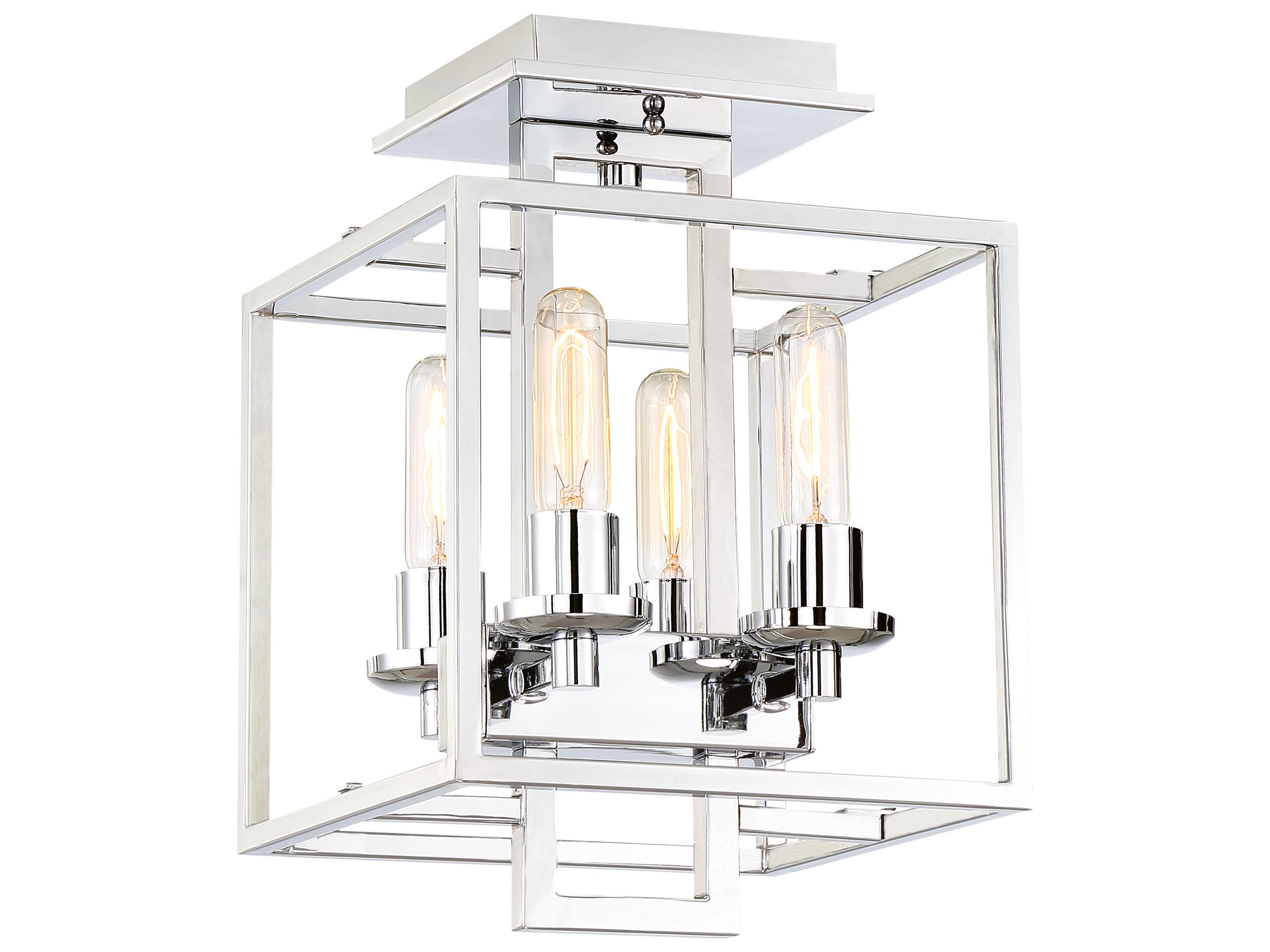 Craftmade Cubic 4-Light Chrome Semi Flush Mount