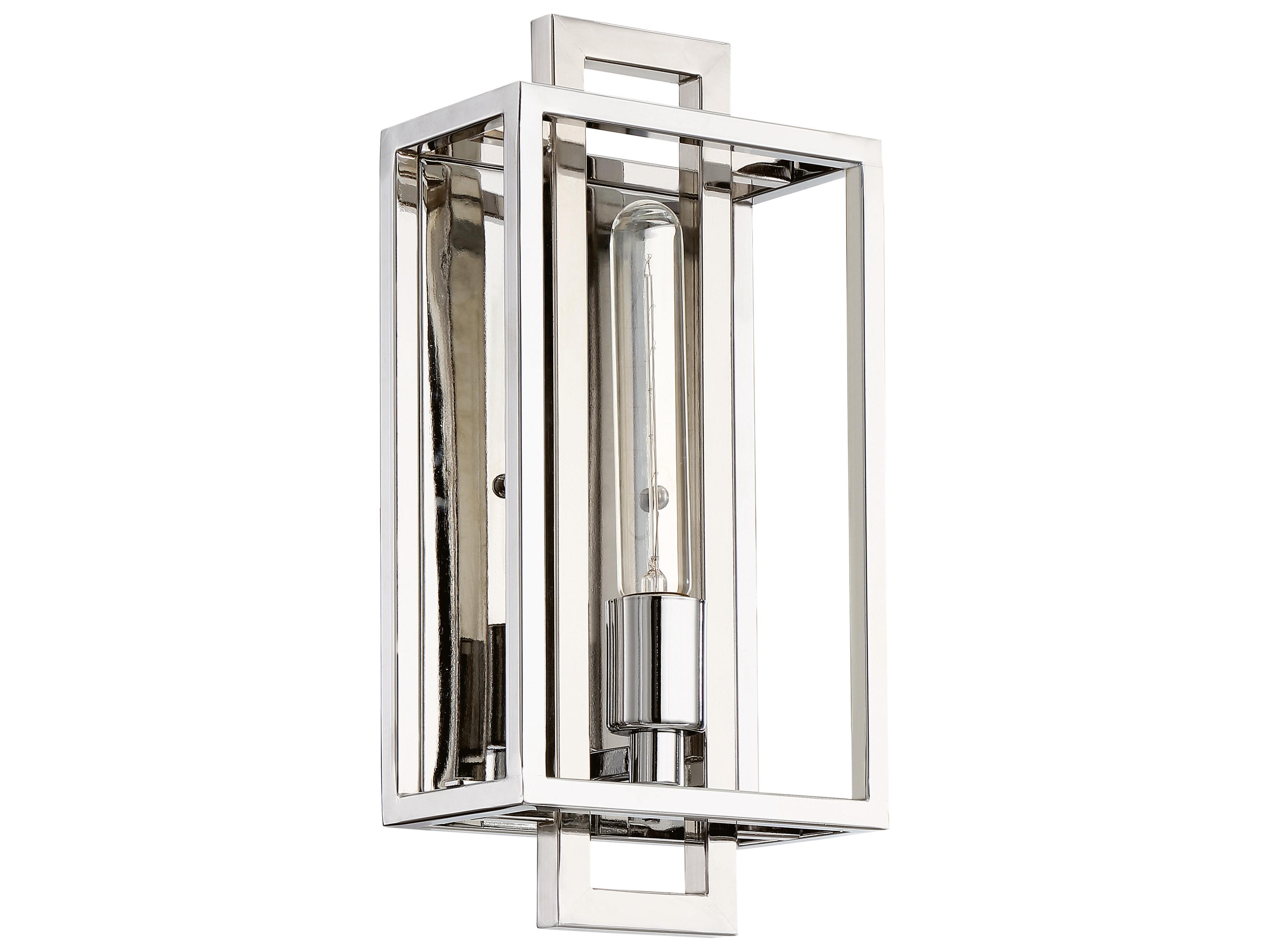 Cubic 1-Light Chrome Wall Sconce
